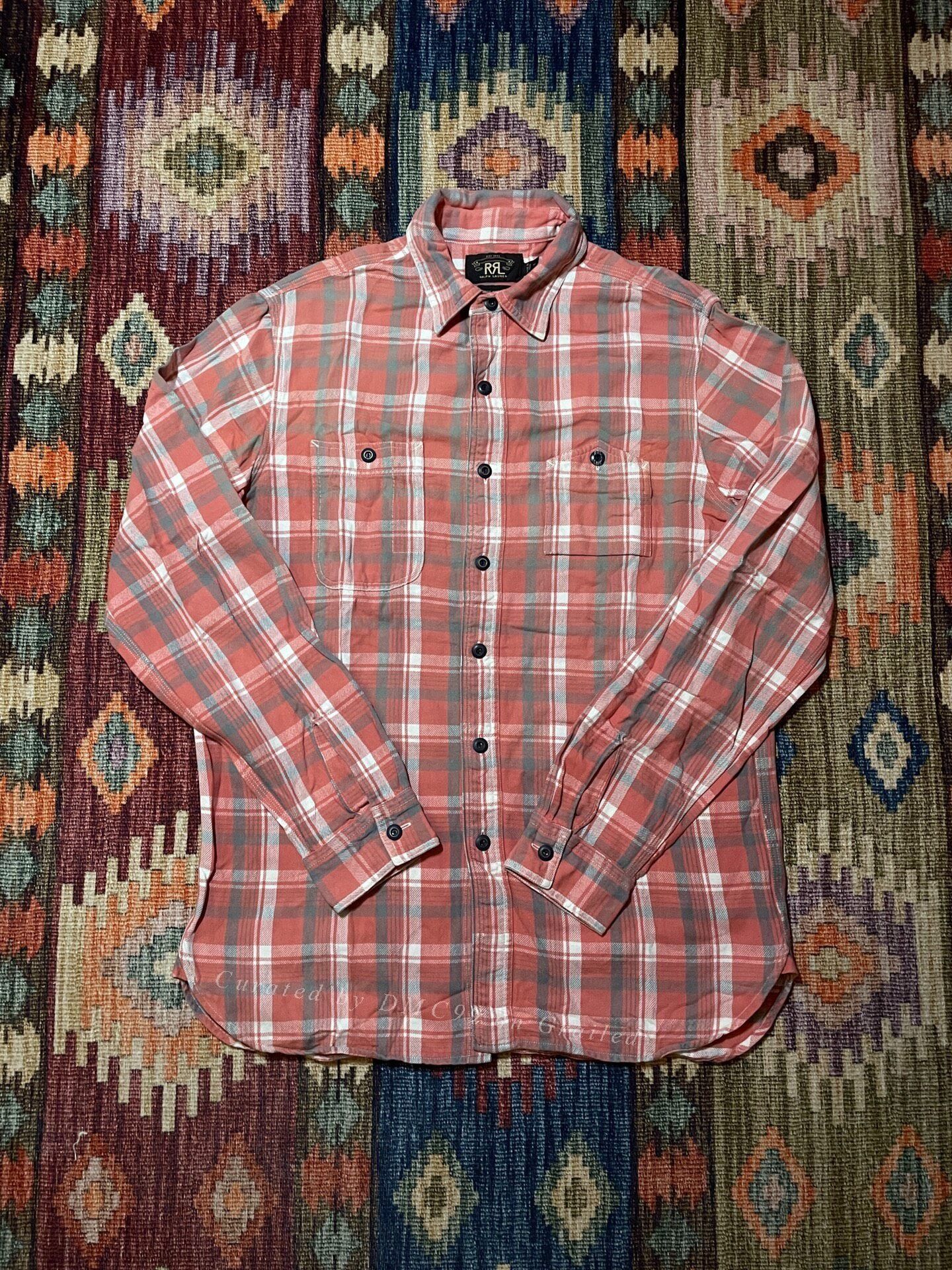 RRL Ralph Lauren RRL Vintage Pink Striped Work Shirt M Size US M / EU 48-50 / 2 - 1 Thumbnail