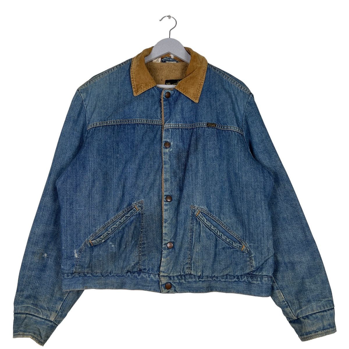 Vintage 🔥 VINTAGE WRANGLER SHEARLING TRUCKER JACKET MADE IN USA Size US M / EU 48-50 / 2 - 1 Thumbnail