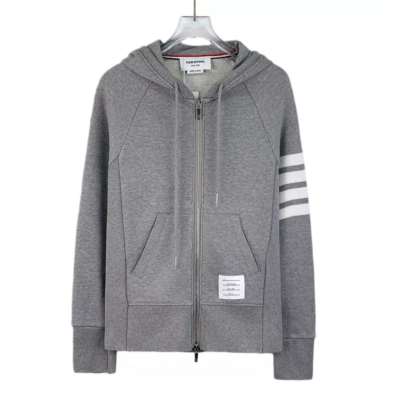Thom Browne thom browne gray classic hoodie with drawstring Size US XS / EU 42 / 0 - 1 Thumbnail