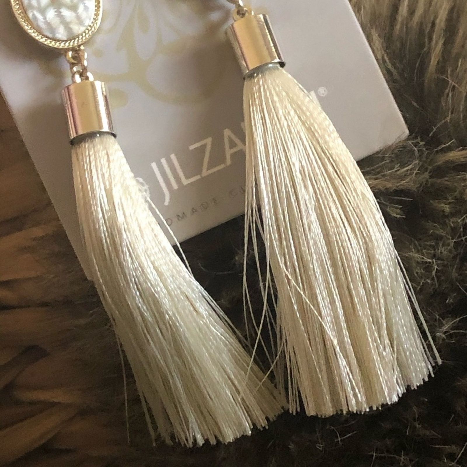 Handmade Jilzarah handmade clay reversible tassel earrings Size ONE SIZE - 3 Thumbnail