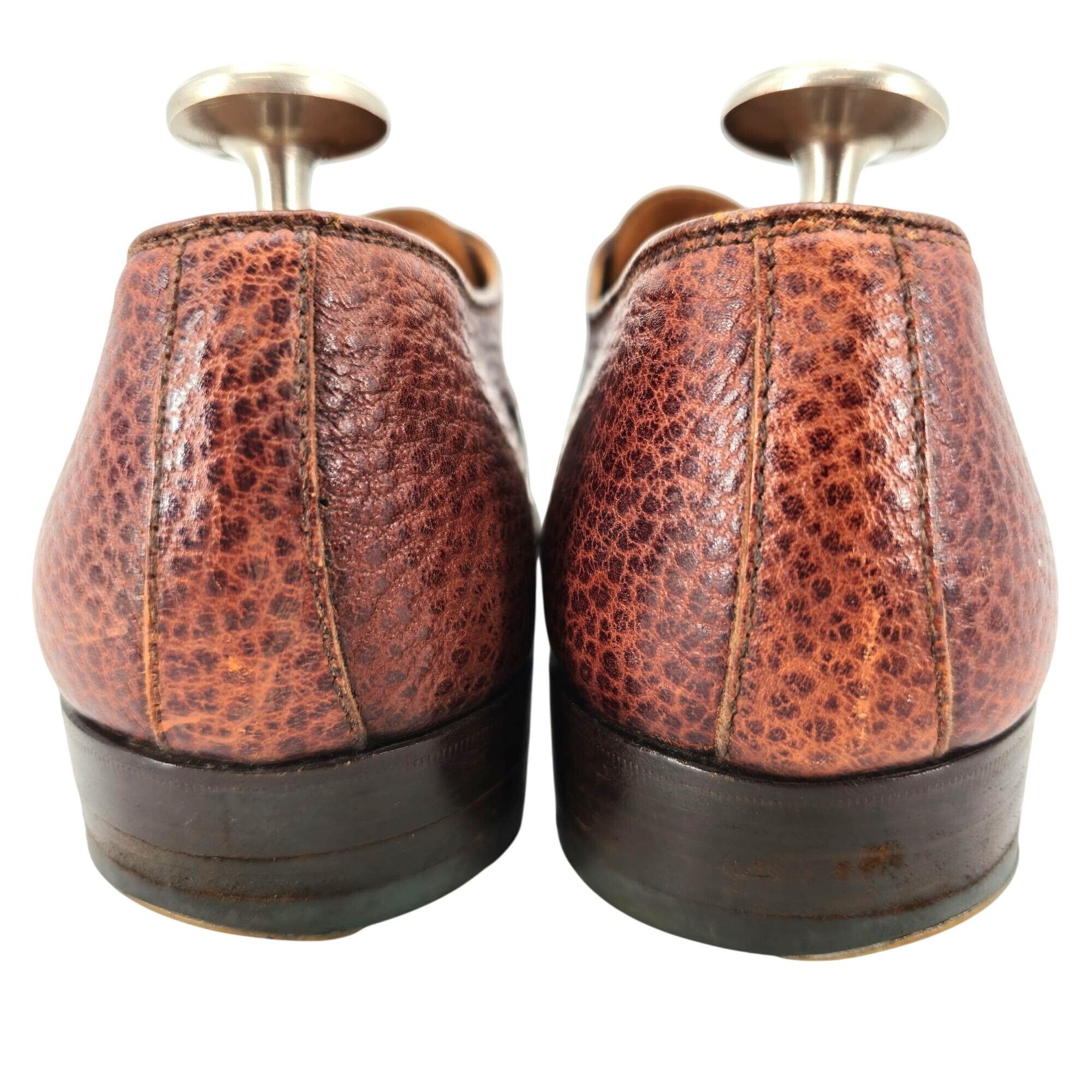 Principe Principe Di Bologna Italy Vintage Mens 12 Brown Pebble Grain Size US 12 / EU 45 - 4 Thumbnail
