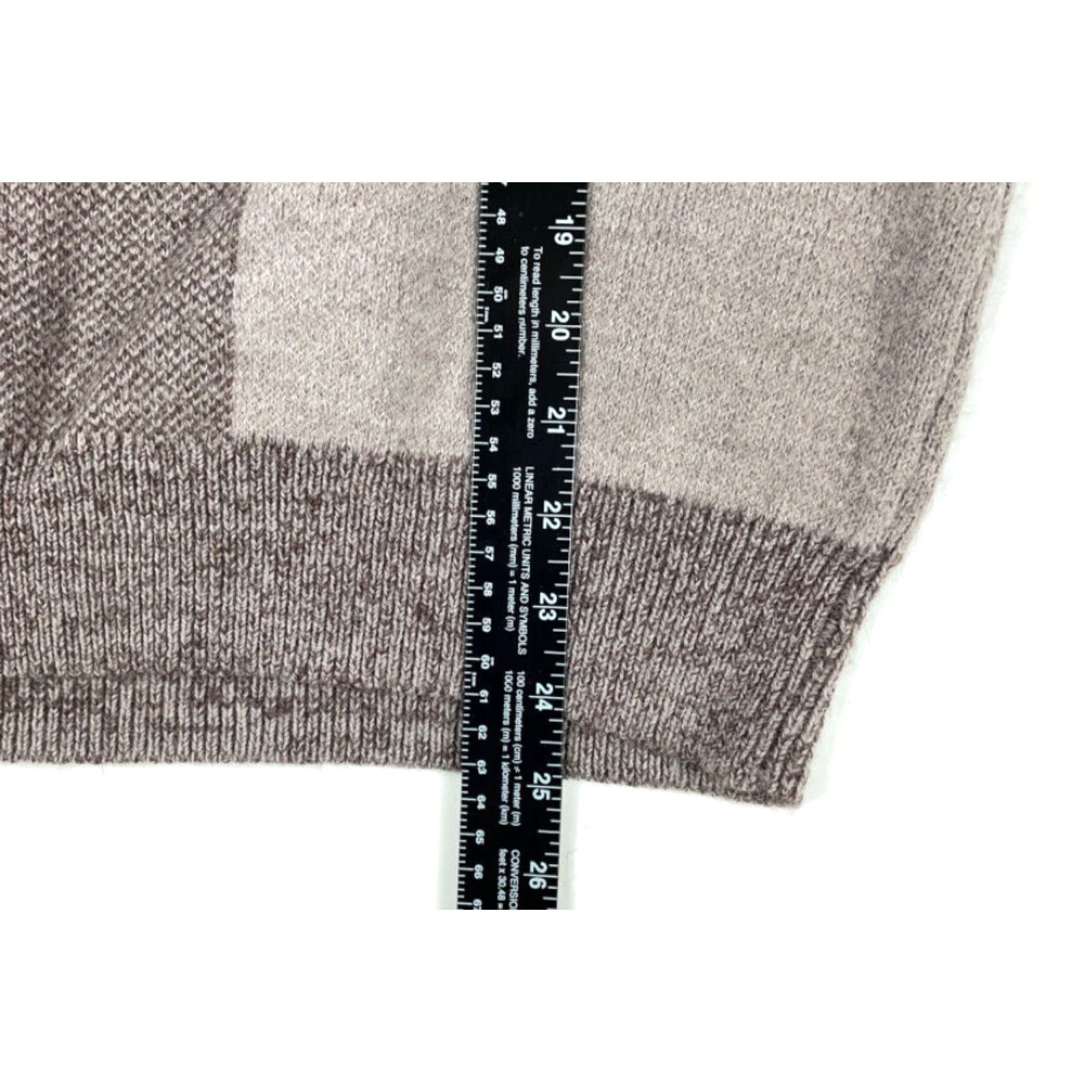 Vintage Mystree Pullover Sweater Brown Check Pocket Crew Neck Long Sleeve Women L Vintage No Size L / US 10 / IT 46 - 6 Thumbnail