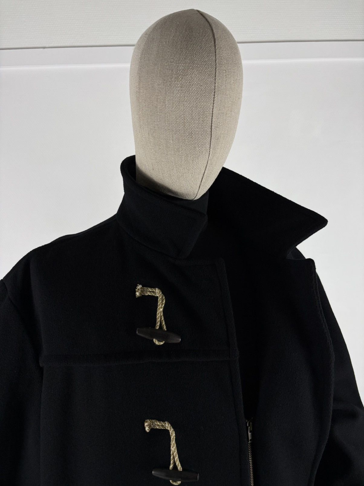Polo Ralph Lauren DEADSTOCK 90’s POLO RL Admiral Wool Black Duffle Toggle Pea Coat Jacket Trench XL Size US XL / EU 56 / 4 - 14 Thumbnail