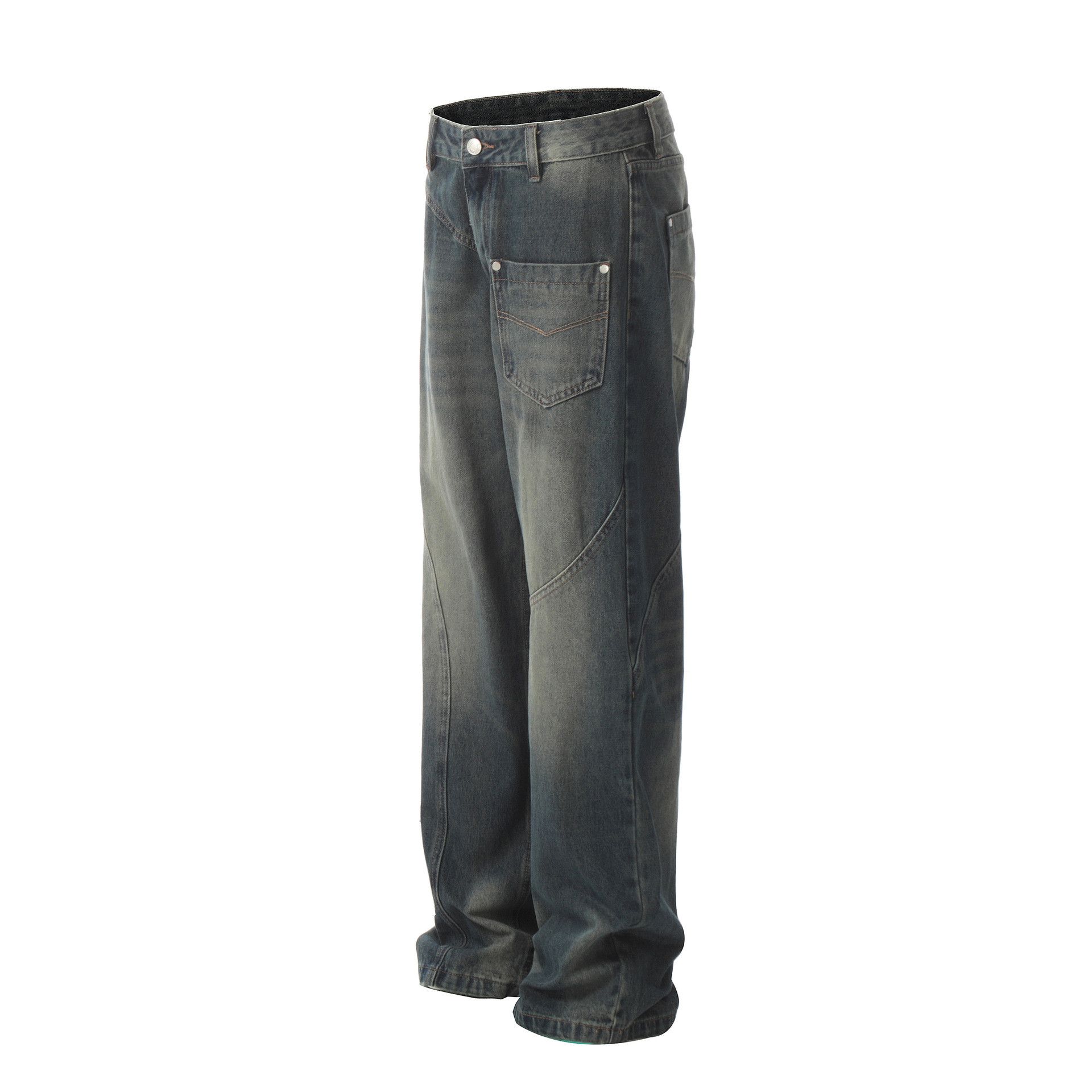 Japanese Brand × Jean High street trend loose straight distressed cargo jeans Size US 32 / EU 48 - 2 Thumbnail
