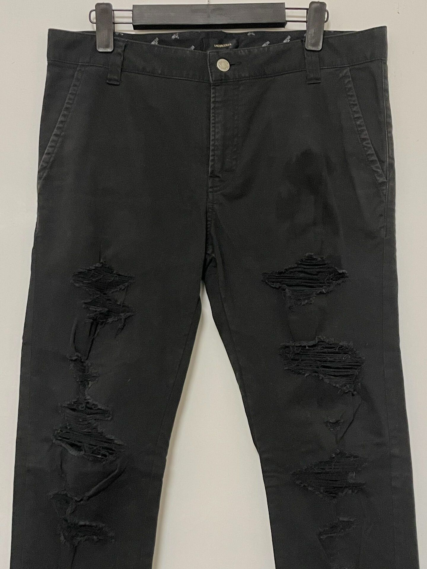 Undercover Undercover Distressed Black Denim Pants Size 5 Size US 34 / EU 50 - 1 Thumbnail