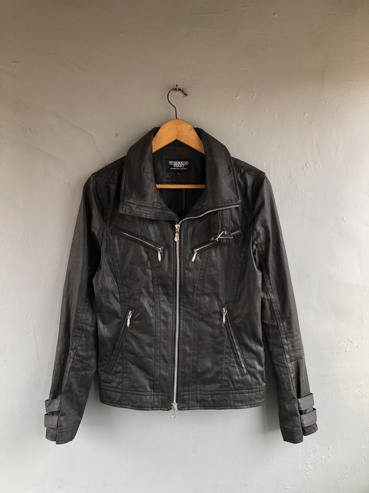 image of Le Grande Bleu L G B x Tornado Mart Bestoffers Tornado Mart Bondage Waxed Jacket in Black (Size Med