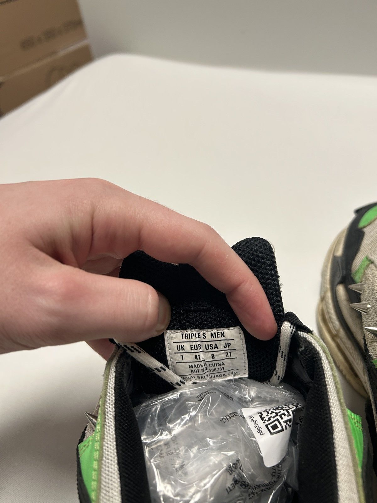 Balenciaga Triple S Spiked Sneakers Size US 8 / EU 41 - 5 Thumbnail