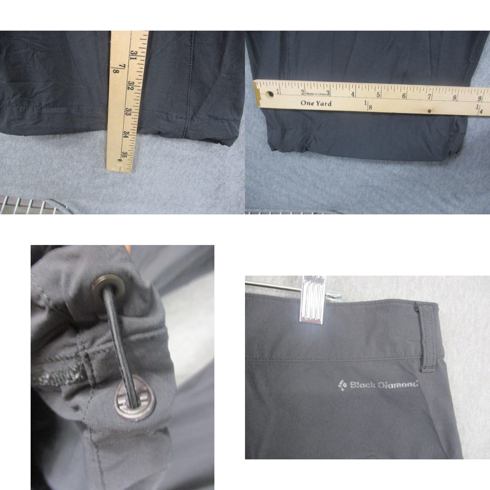 Black Diamond Black Diamond Pants Mens XL Black Hiking Climbing Softshell Adjustable Hem Size US 36 / EU 52 - 8 Thumbnail