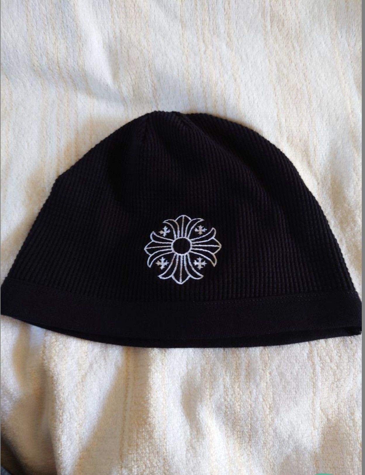 image of Chrome Hearts Thermal Beanie in Black, Men's