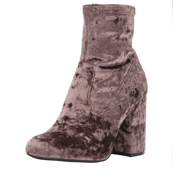 Steve Madden Gaze Velvet Ankle Boot Sz 6M NWOT Chunky Grailed
