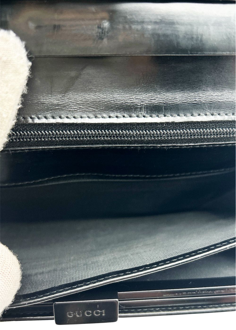 Gucci Gucci Long Leather Wallet Black Unisex Size ONE SIZE - 6 Thumbnail