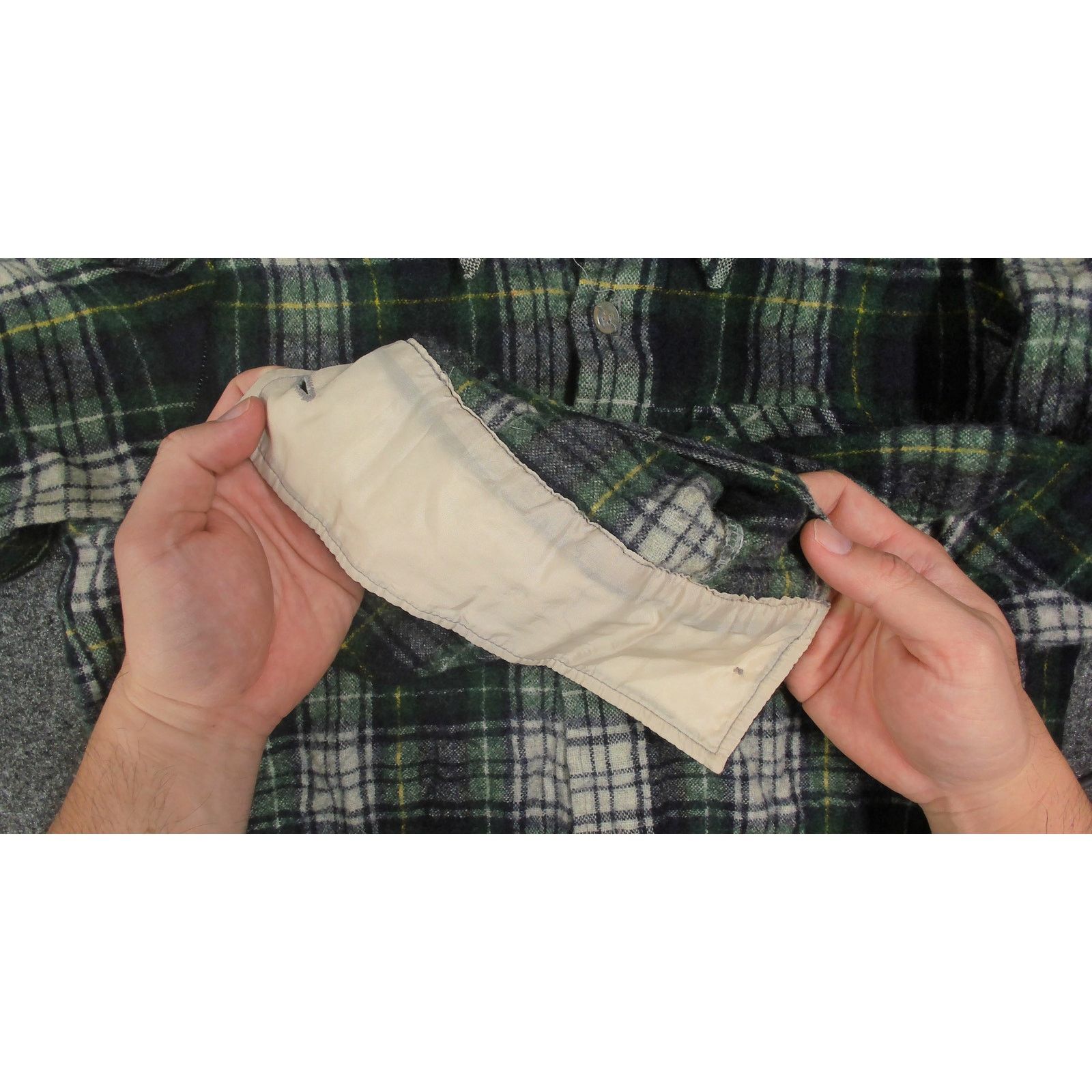 Vintage Brewster Wool O' The West 1970s Single Needle Plaid Shacket Size S / US 4 / IT 40 - 9 Thumbnail
