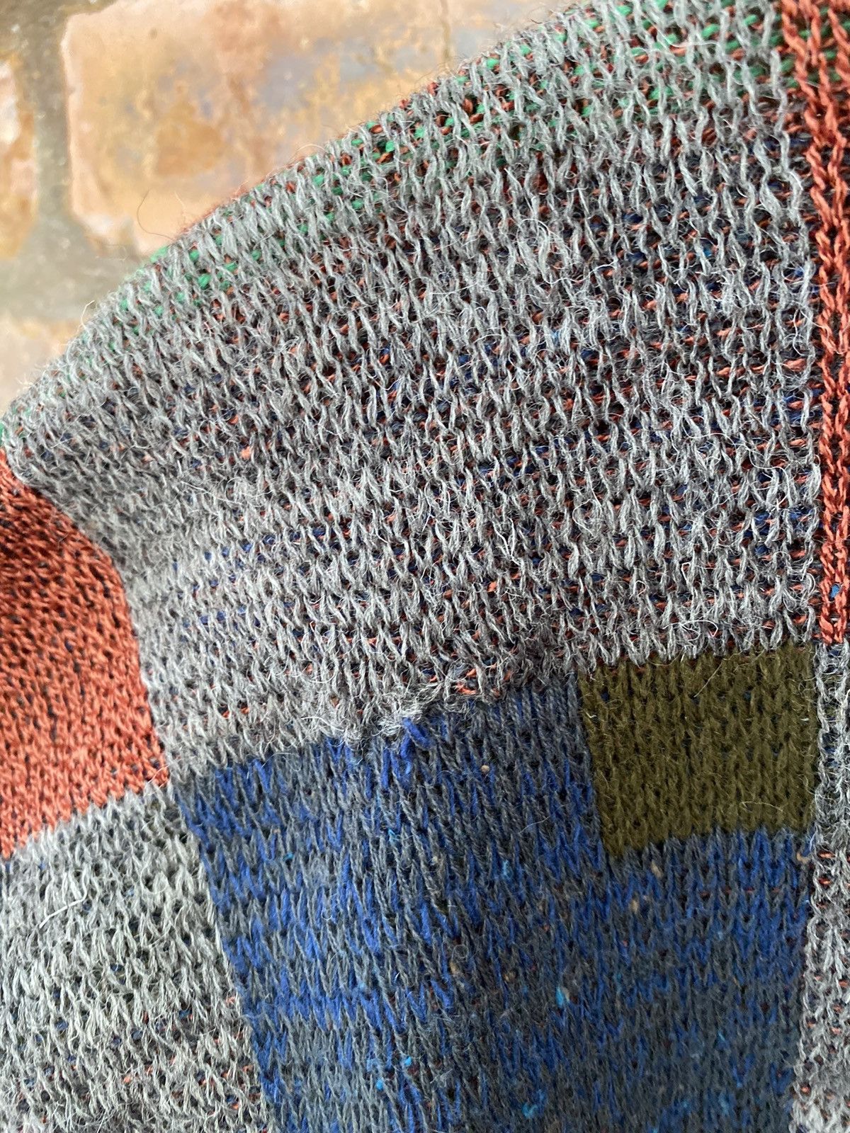Yoshiyuki Konishi 1980s FICCE patchwork wool knit Size US M / EU 48-50 / 2 - 11 Thumbnail