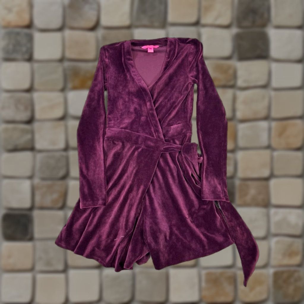 Lilly Pulitzer Lilly Pulitzer Romper Womens Xxs Purple Velvet Wrap Size 24" / US 00 / IT 34 - 1 Thumbnail
