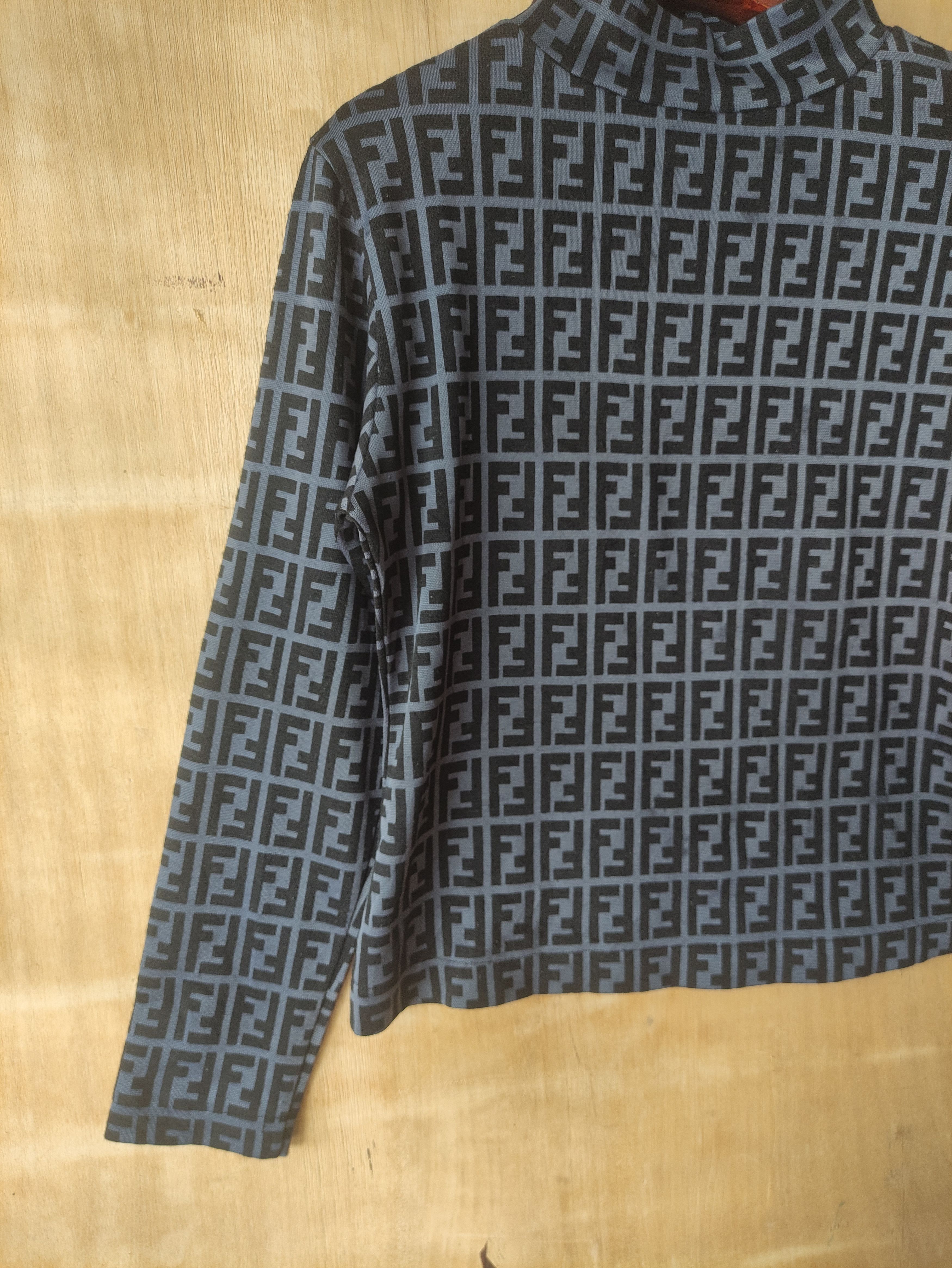 Fendi Fendi Zucca Monogram Turtleneck Long Sleeve shirts Size US XS / EU 42 / 0 - 7 Thumbnail