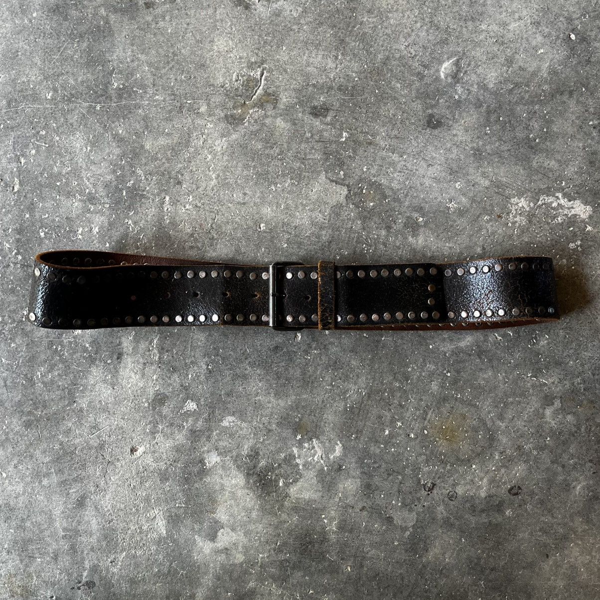Vintage VINTAGE WESTERN SPIRIT STUDDED LEATHER BELT Size 30 - 1 Thumbnail
