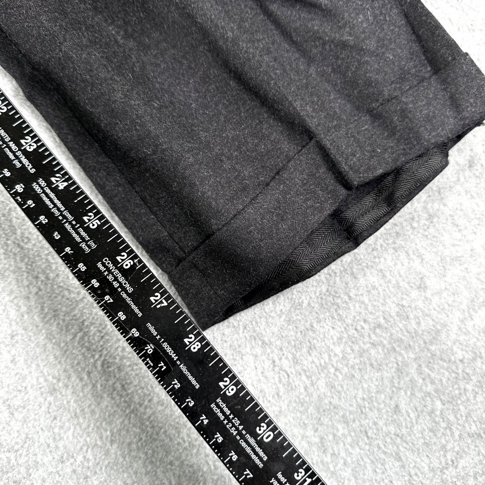 Versace V2 by Versace Dress Pants Mens 36x29 Gray Pleated Cuffed Straight Leg Trousers Size US 36 / EU 52 - 6 Thumbnail