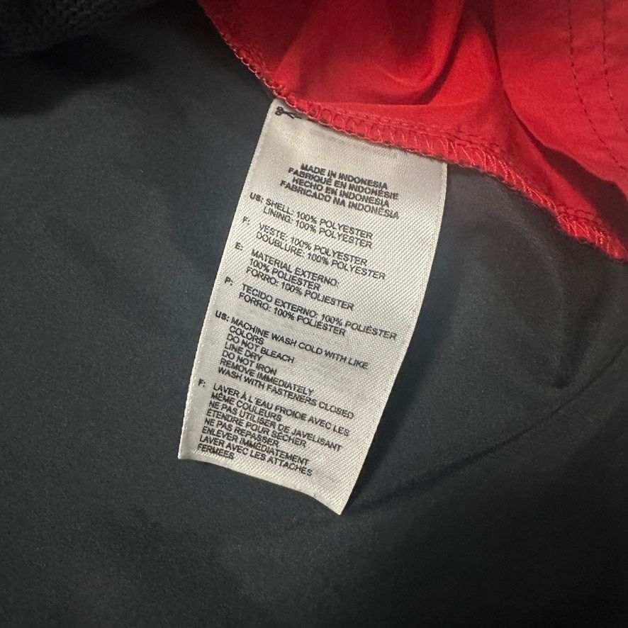 Adidas Adidas gray and red classic three stripe windbreaker jacket Size US XL / EU 56 / 4 - 5 Thumbnail