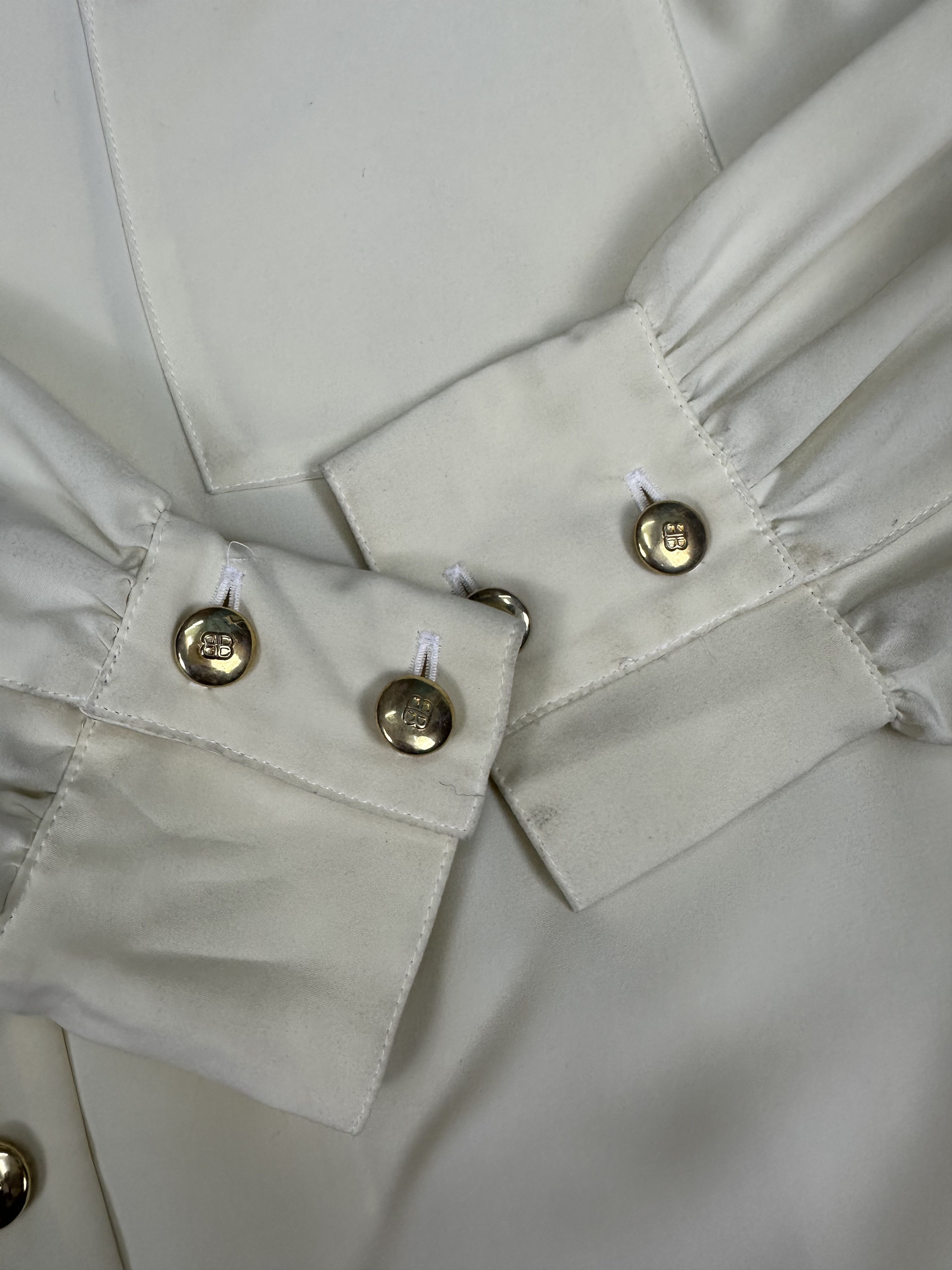 Balenciaga Vintage Balenciaga Polyster Button Shirt VT01 Size S / US 4 / IT 40 - 5 Thumbnail