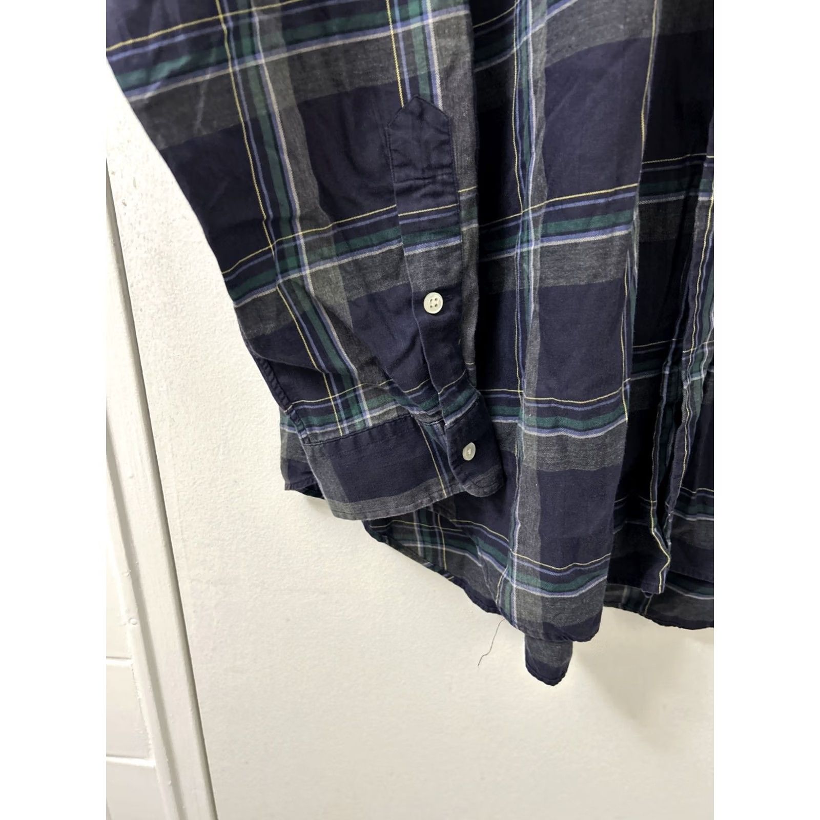 Ralph Lauren VINTAGE Ralph Lauren Blake Shirt Mens XL Navy Blue Plaid Cotton Button-Down L/S Size US XL / EU 56 / 4 - 7 Thumbnail
