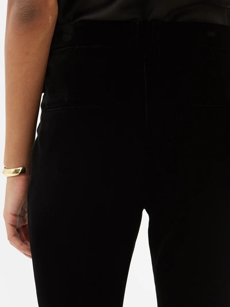 Saint Laurent Paris o1b1hav111124 Pants Velours Cupro Organiq Midnight Blue Size 30" / US 8 / IT 44 - 3 Thumbnail
