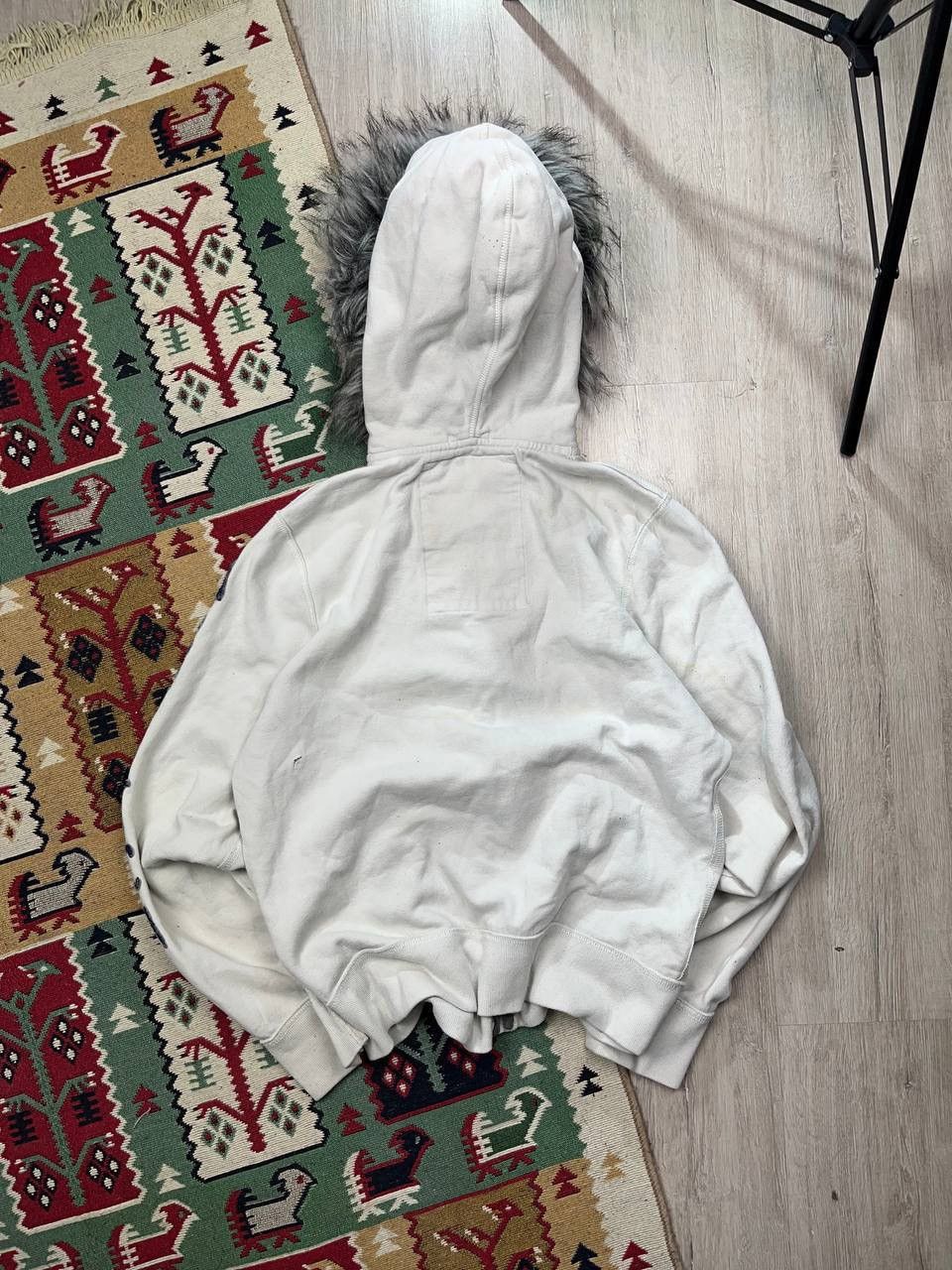 Abercrombie & Fitch × Vintage Vintage Abercrombie Fur Zip Up Y2K Hoodie Size US L / EU 52-54 / 3 - 10 Thumbnail