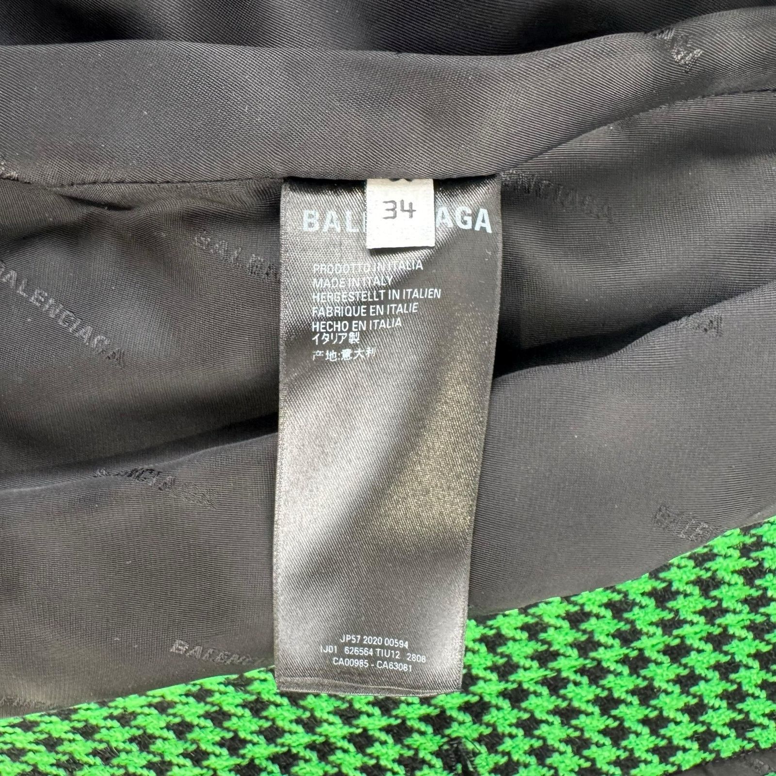 Balenciaga Balenciaga Houndstooth Wool Skirt Size 24" / US 00 / IT 34 - 9 Thumbnail