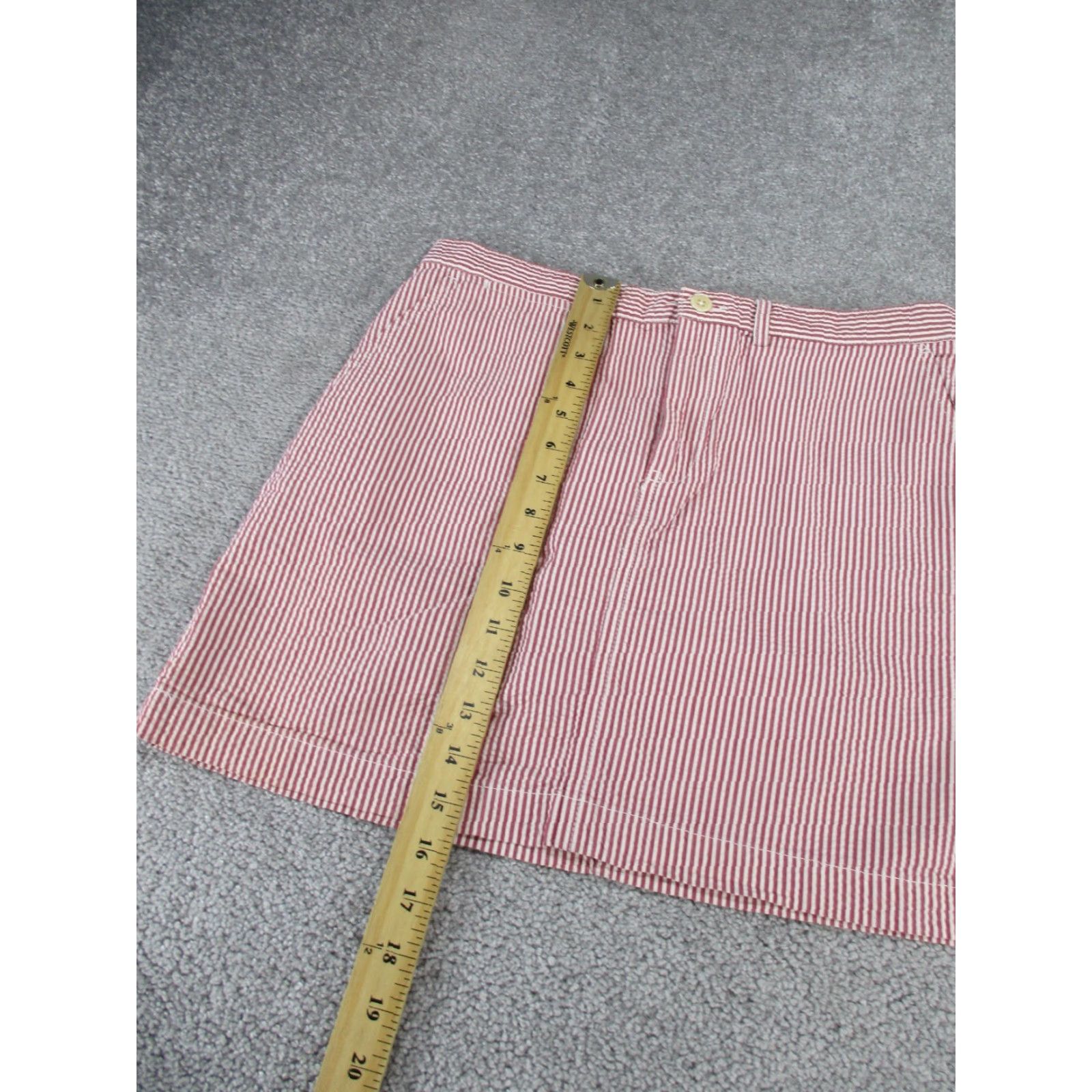 Polo Ralph Lauren VINTAGE Ralph Lauren Sport Skirt Womens 6 Red White Stripes Cotton Seersucker Mini Size 28" / US 6 / IT 42 - 3 Thumbnail