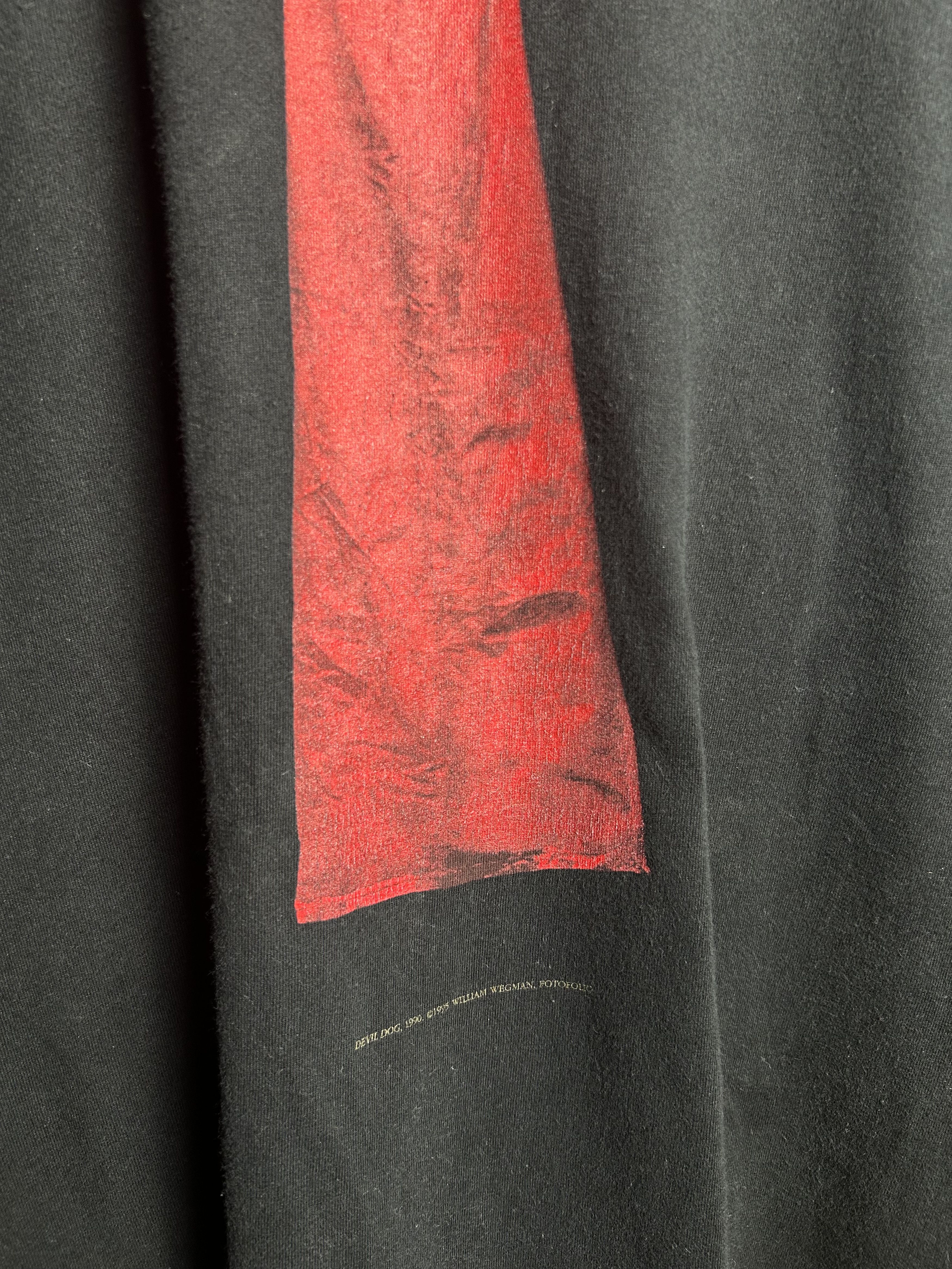 Vintage Vintage 1995 Devil Dog by William Wegman Art T-shirt Size US XL / EU 56 / 4 - 6 Thumbnail