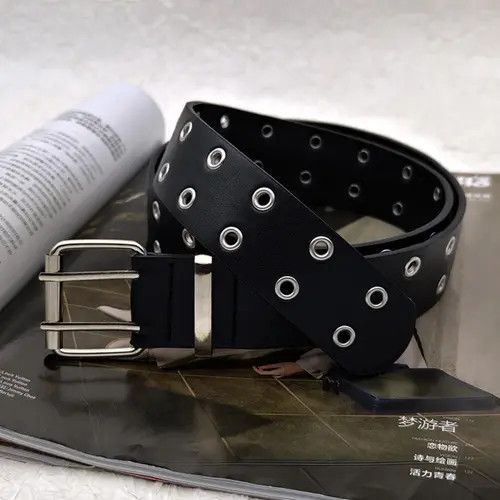 Leather 861Black Star-Studded Belt Size ONE SIZE - 3 Thumbnail