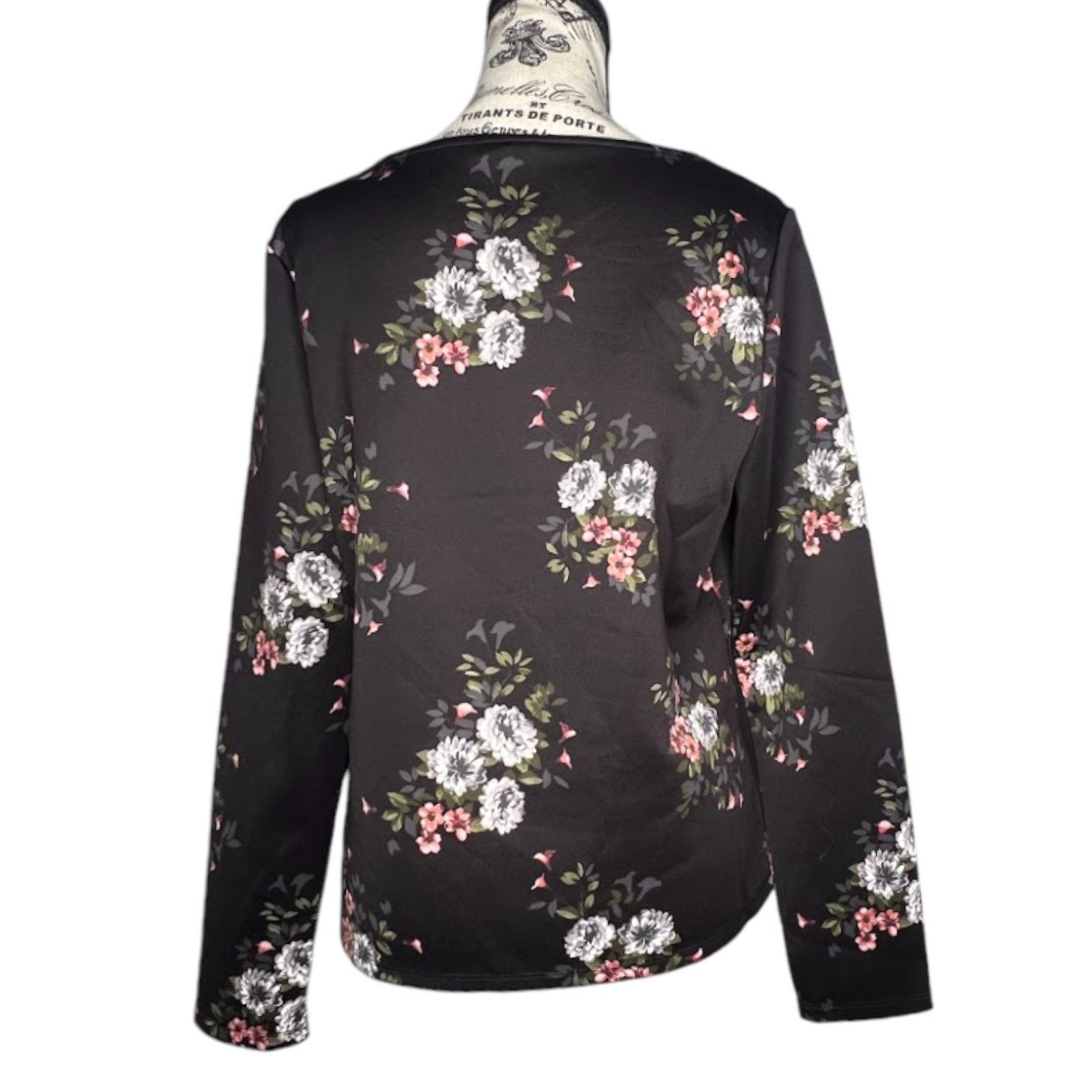 Other Square Neck Floral Long Sleeve Top Romantic Chic Feminine Size M / US 6-8 / IT 42-44 - 3 Thumbnail
