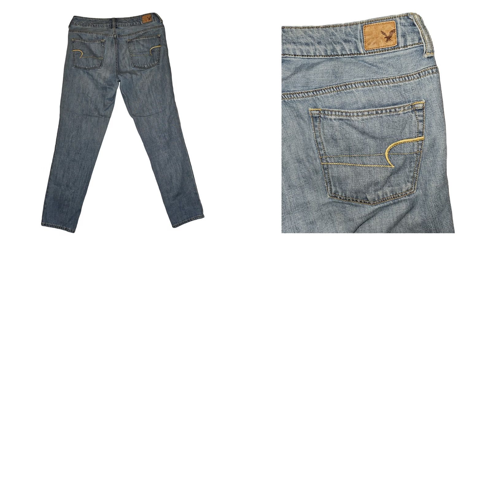 American Eagle Outfitters American Eagle Outfitters Jeans Women's Size 6 Blue Denim Tapered 5-Pocket Regular Rise Mid 28in Inseam Casual Mens? Size 28" / US 6 / IT 42 - 8 Thumbnail
