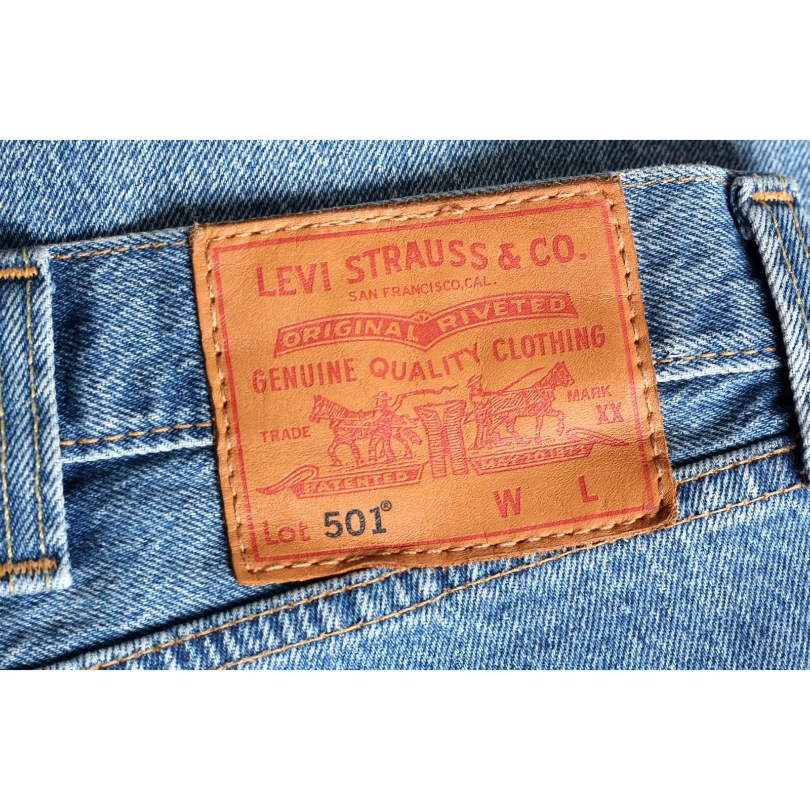 Levi's LEVI’S 501 PREMIUM Big E Jeans Men Size W46 ~L28 Regular Straight Stretch DZ7735 Size US 30 / EU 46 - 2 Thumbnail