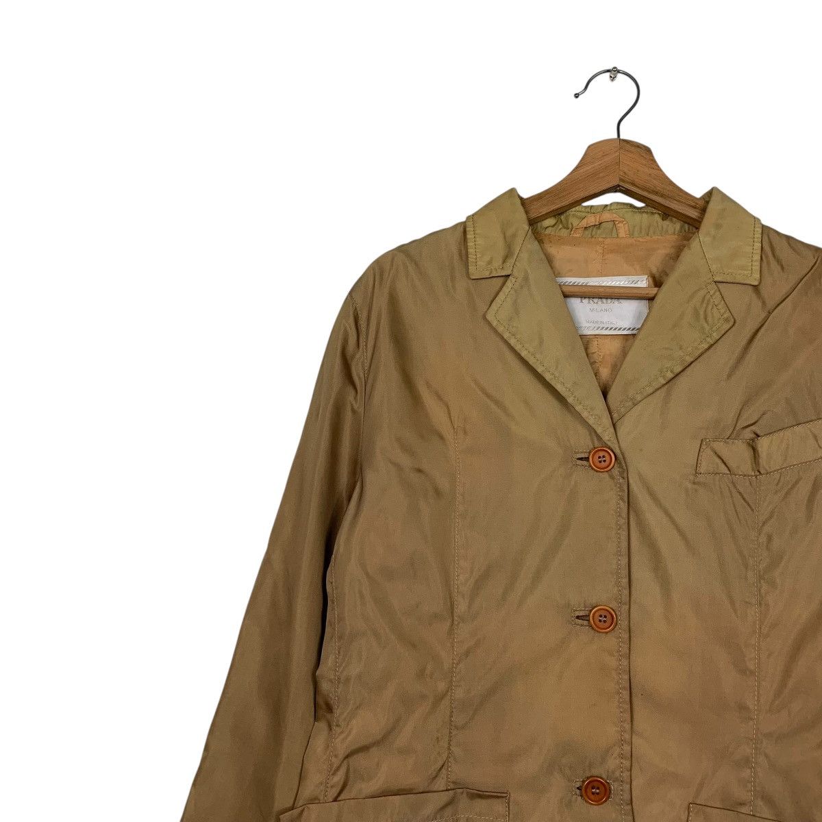 Prada Vintage Prada Made In Italy Brown Women Jacket Size XL / US 12-14 / IT 48-50 - 6 Thumbnail