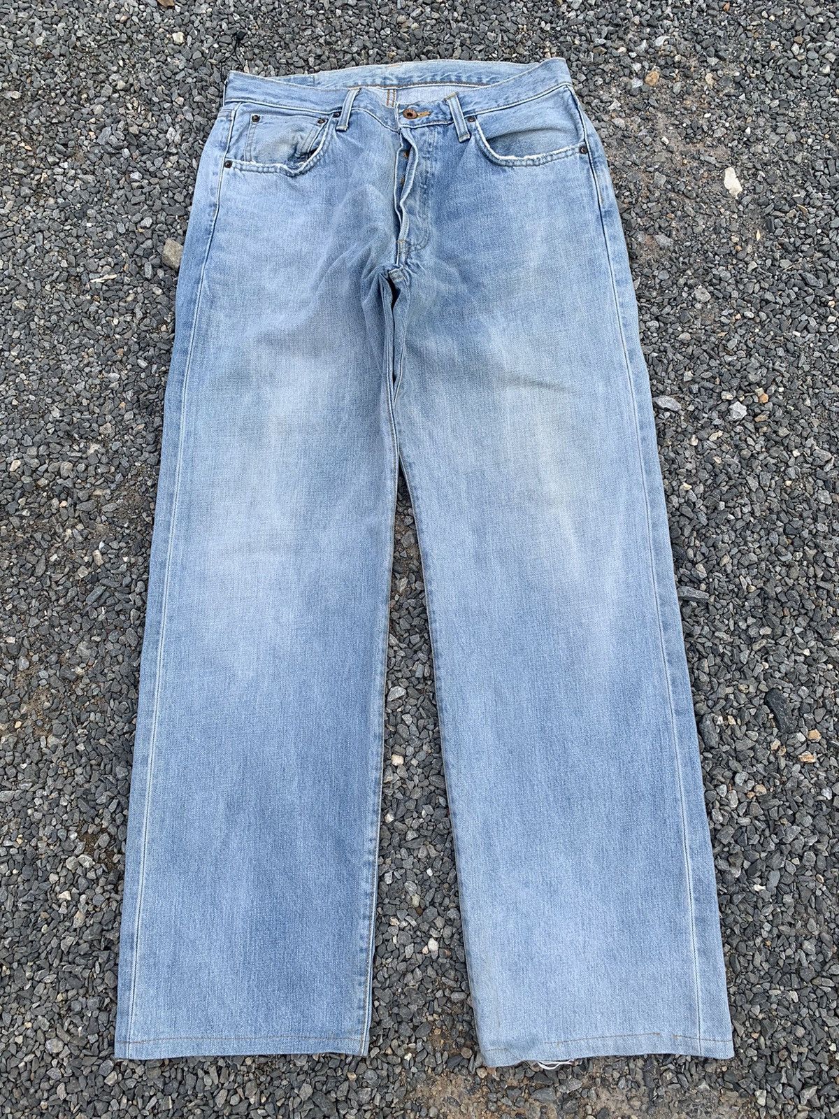 Kapital VINTAGE EDWIN 505X SELVEDGE FADED BAGGY DISTRESSED DENIM Size US 32 / EU 48 - 1 Thumbnail