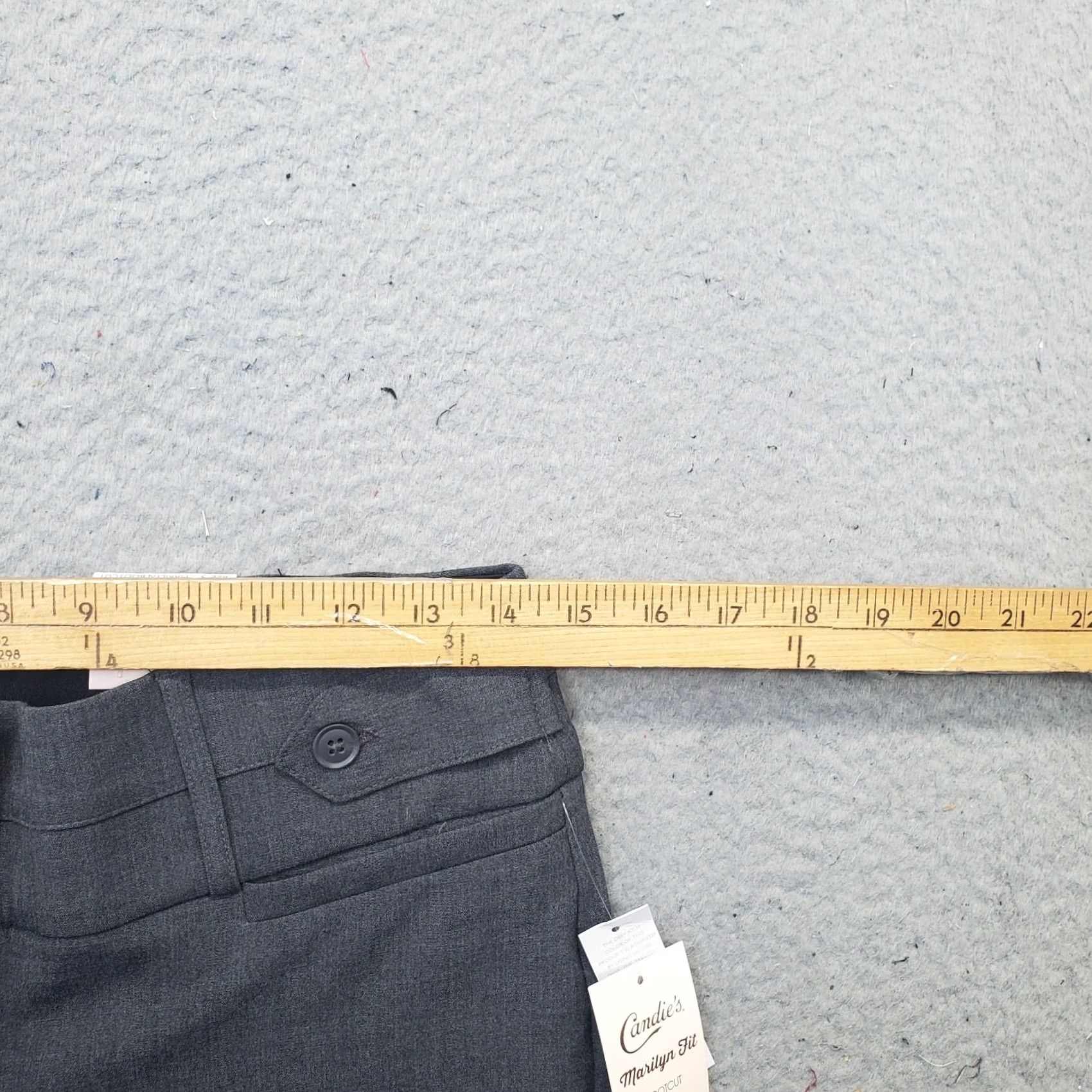 Vintage Candies Marilyn Bootcut Pants Womens 5 Gray Stretch Mid Rise Flat Front Formal Size 27" / US 4 / IT 40 - 6 Thumbnail