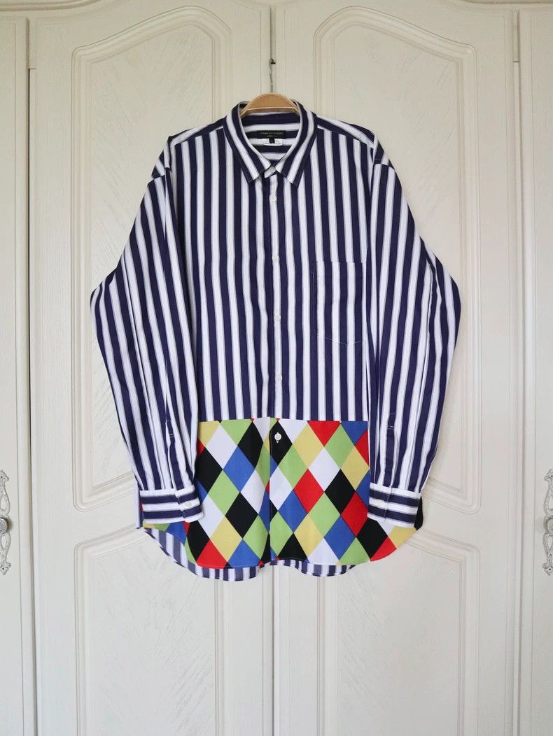 Comme des Garcons Comme Des Garcons Striped Argyle Colored Shirt Size US L / EU 52-54 / 3 - 1 Thumbnail