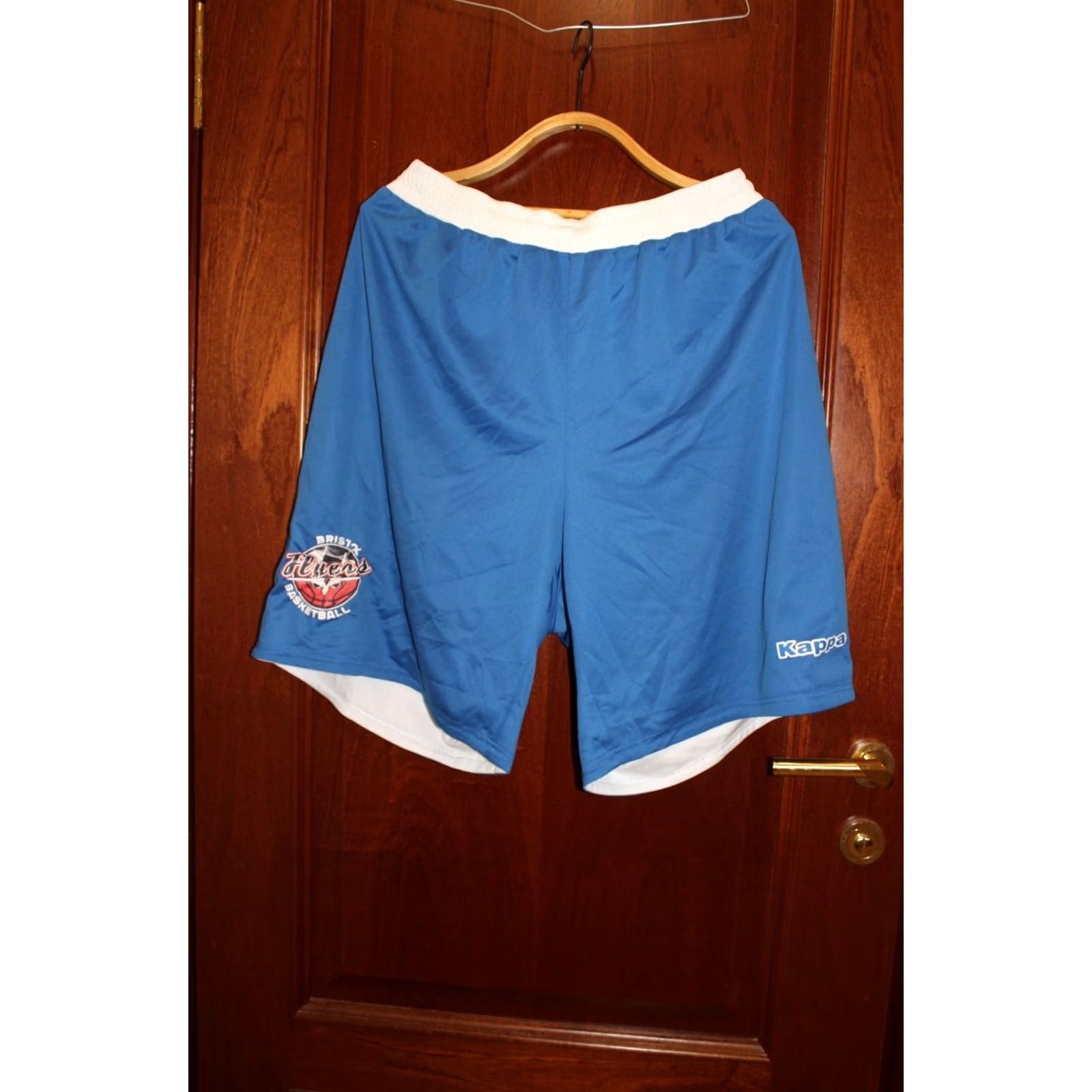 Kappa Kappa Bristol Flyers Shorts white/blue reverse type 4XL Men Basketball Short Size US 39 - 7 Thumbnail