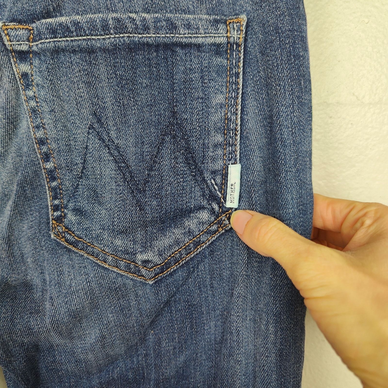 MOTHER Mother The Outside Jeans Womens 25 Deja Vu Dark Wash Size 25" / US 0 / IT 36 - 5 Thumbnail