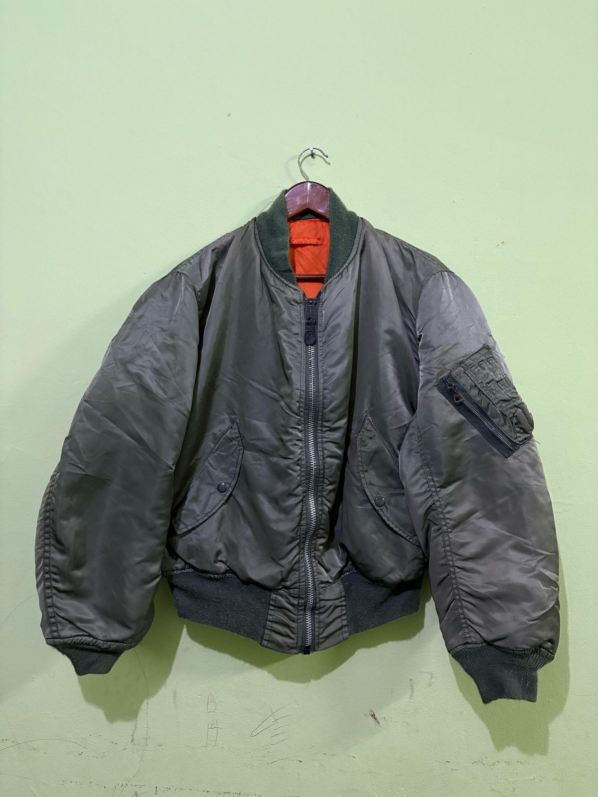 Alpha Industries × Vintage Vintage 90’s Alpha Industries Ma-1 Bomber Jacket Flight Size US M / EU 48-50 / 2 - 1 Thumbnail