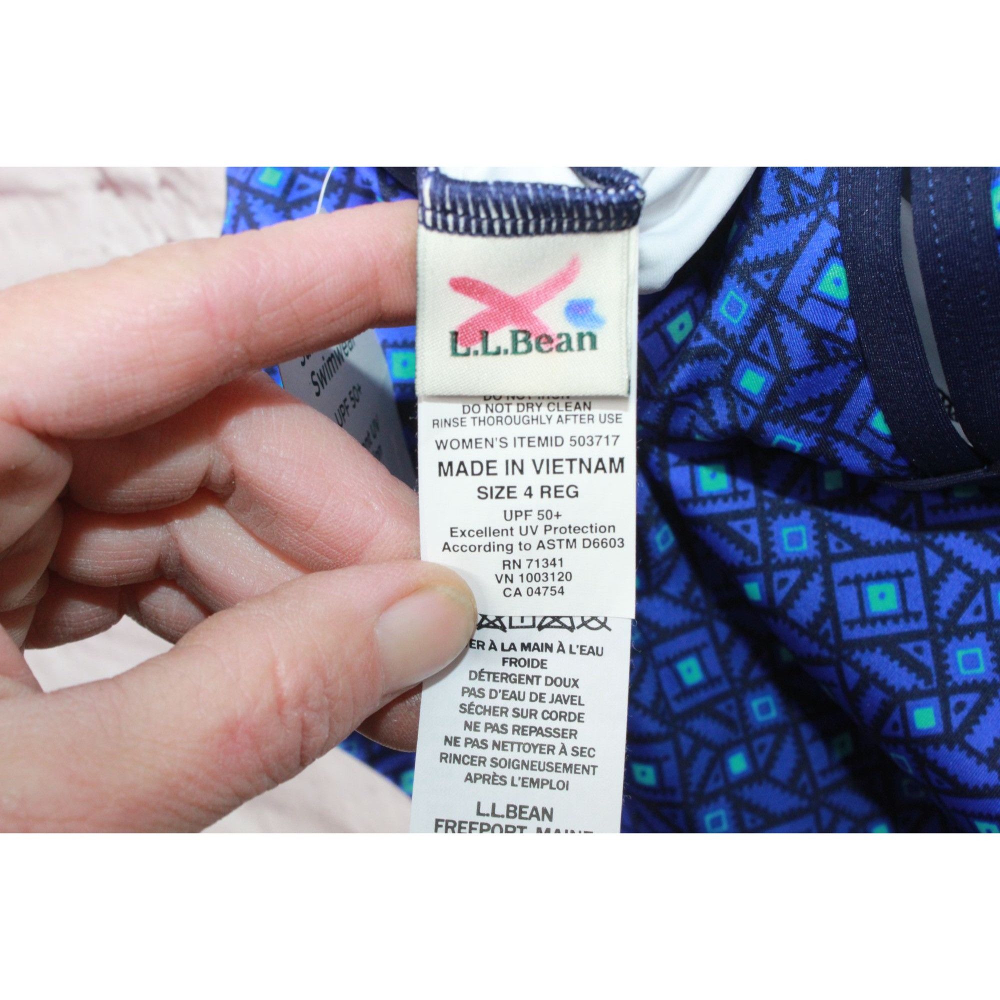 L.L. Bean × Swims LL Bean ReNew Swimwear V Neck Tankini Print Size S / US 4 / IT 40 - 7 Thumbnail