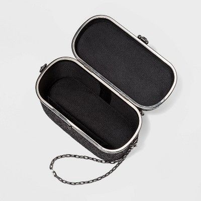 Other Oval Box Minaudiere Glitter Clutch - a New Day Black Size ONE SIZE - 4 Thumbnail