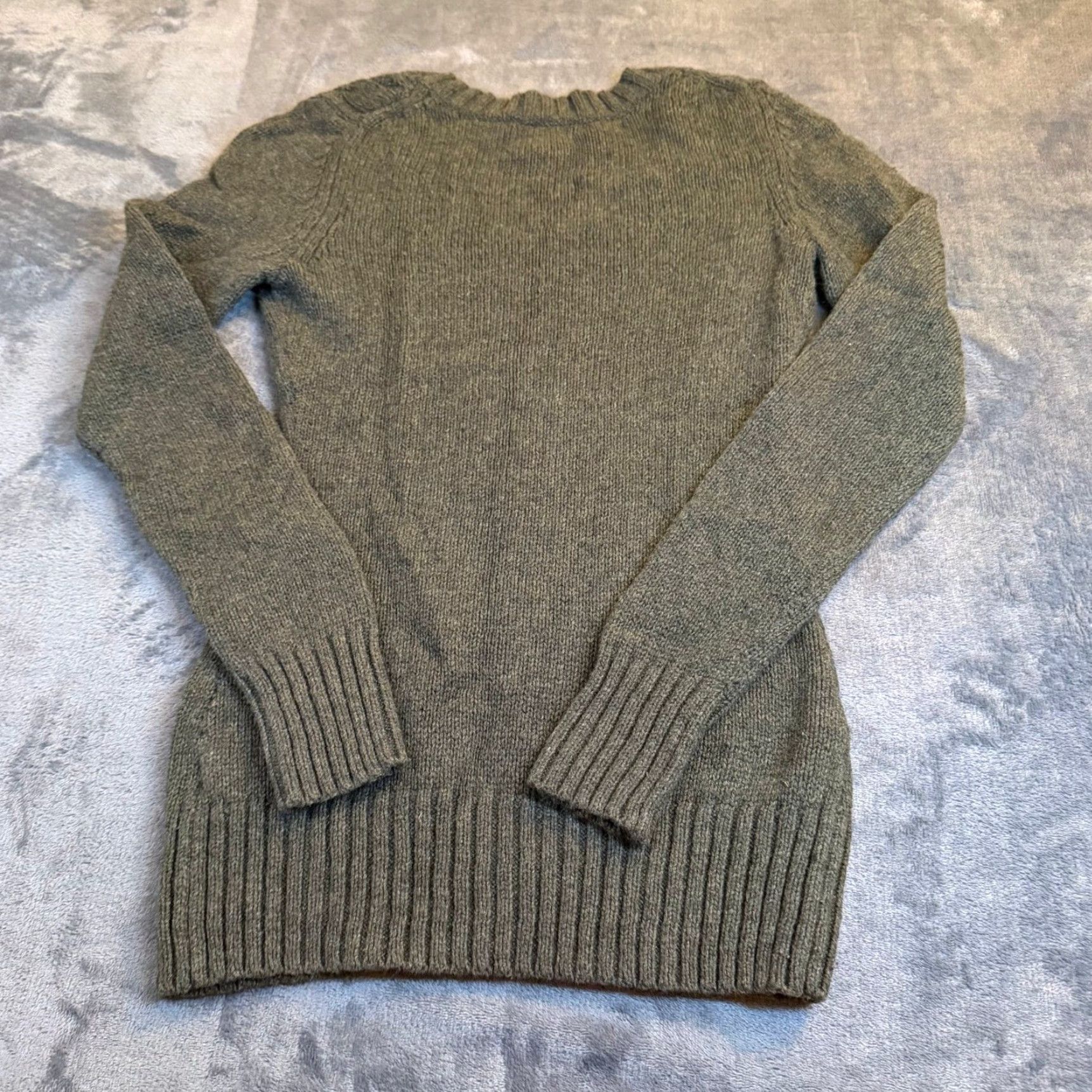 Gap GAP Cable Knit Sweater Olive Green Scoop Neck Long Sleeve Women Small Size S / US 4 / IT 40 - 3 Thumbnail
