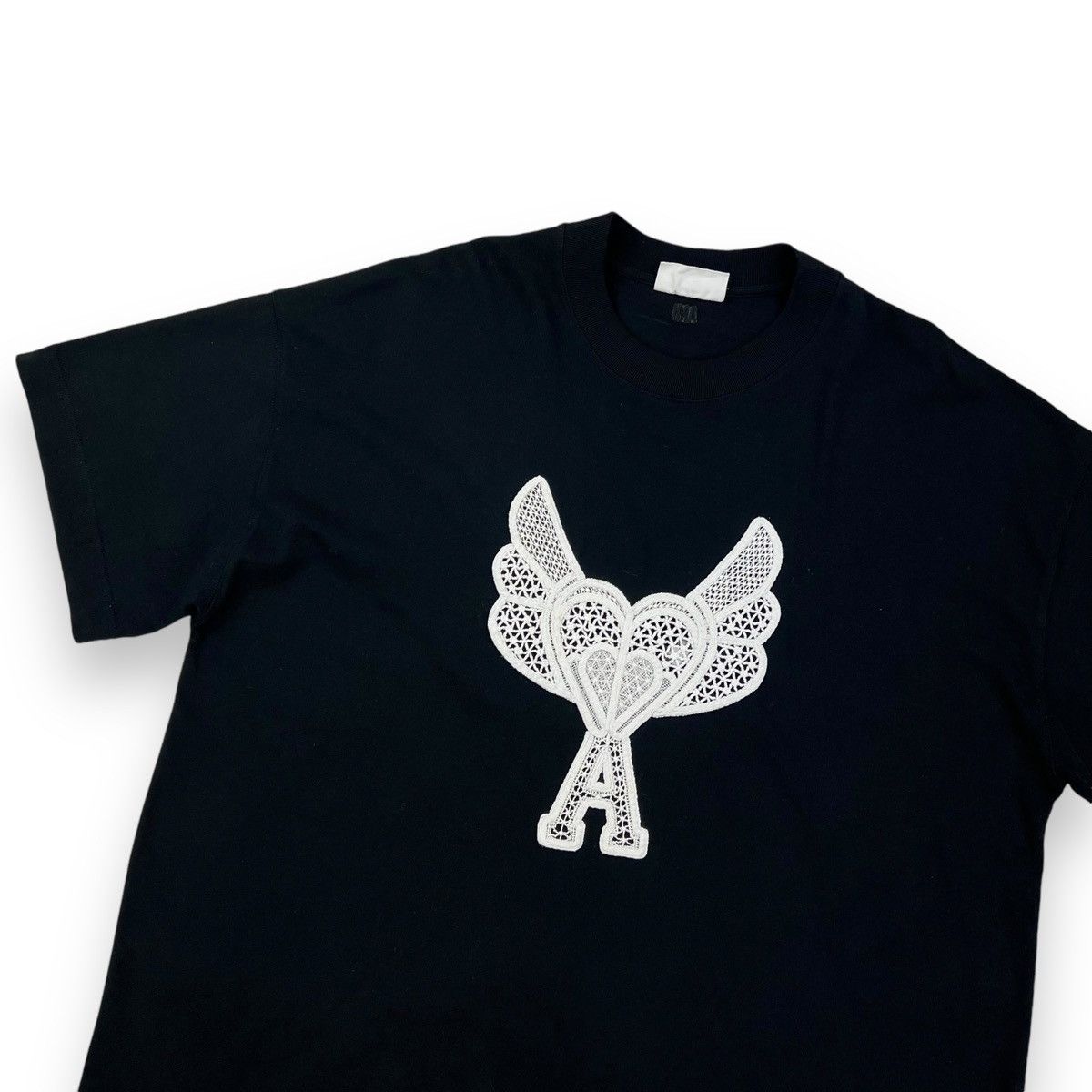 AMI Ami Paris Lace Detail T Shirt Size US XXL / EU 58 / 5 - 1 Thumbnail