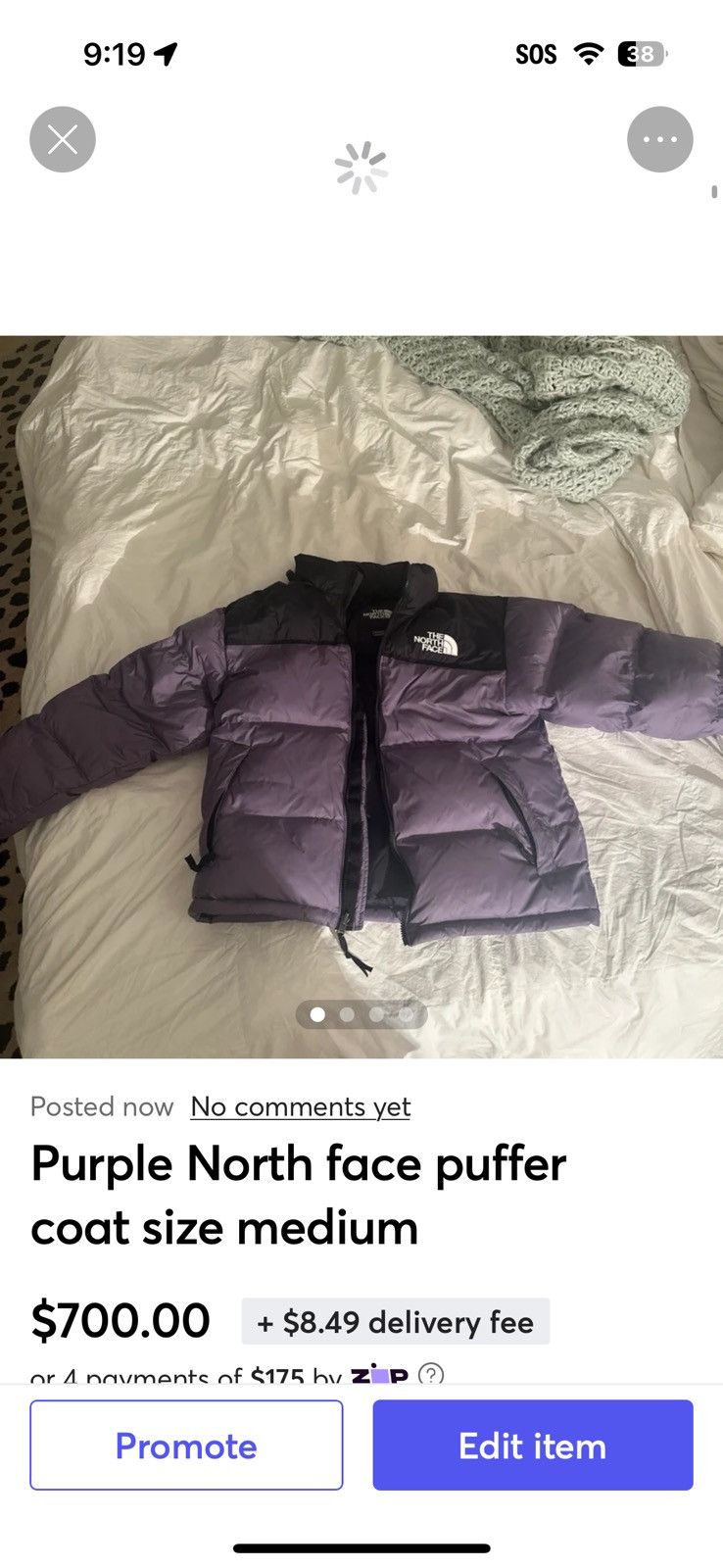 The North Face Purple North Face Puffer Size US M / EU 48-50 / 2 - 1 Thumbnail