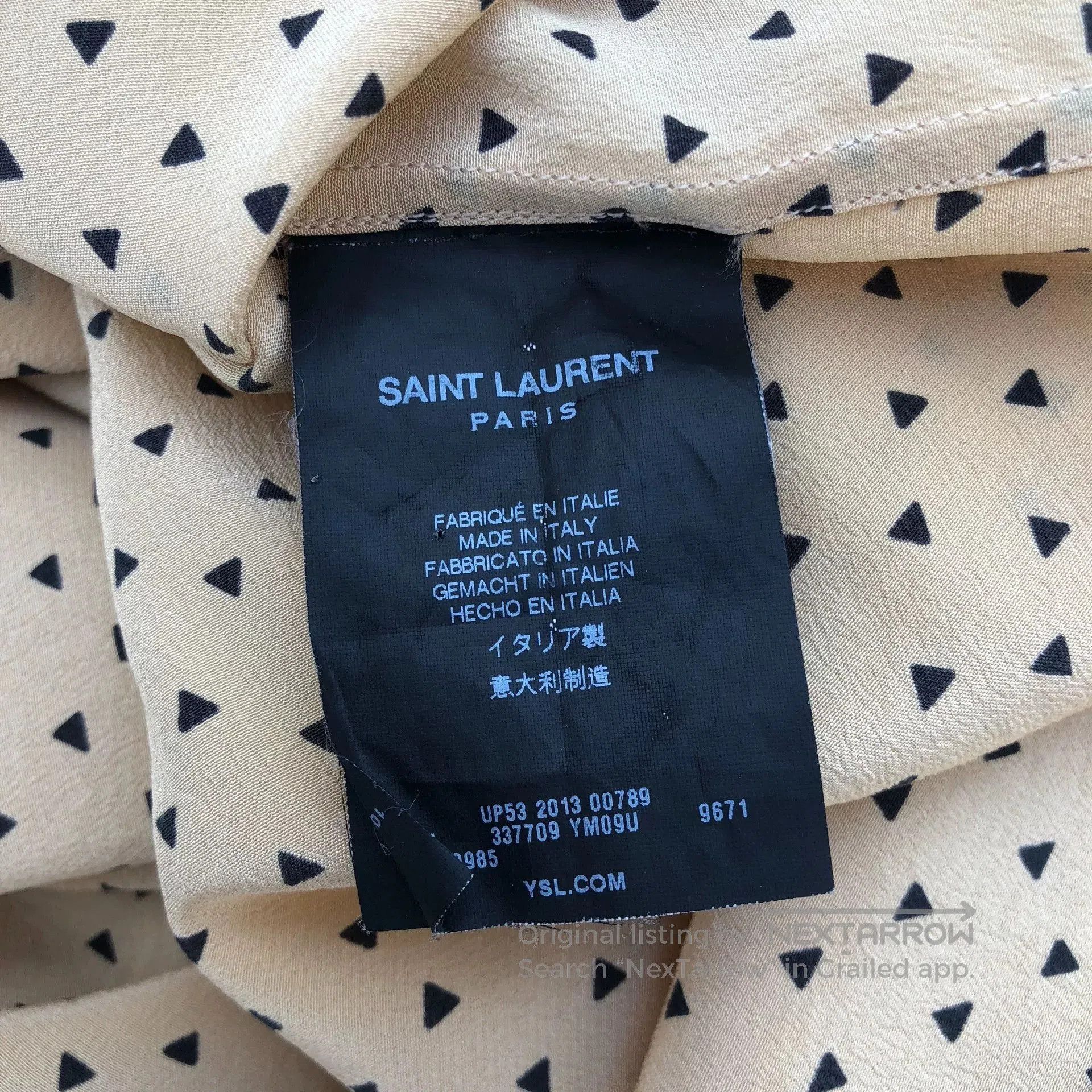Saint Laurent Paris Saint Laurent 14SS Cuban Collar Silk Shirt. Size US M / EU 48-50 / 2 - 5 Thumbnail