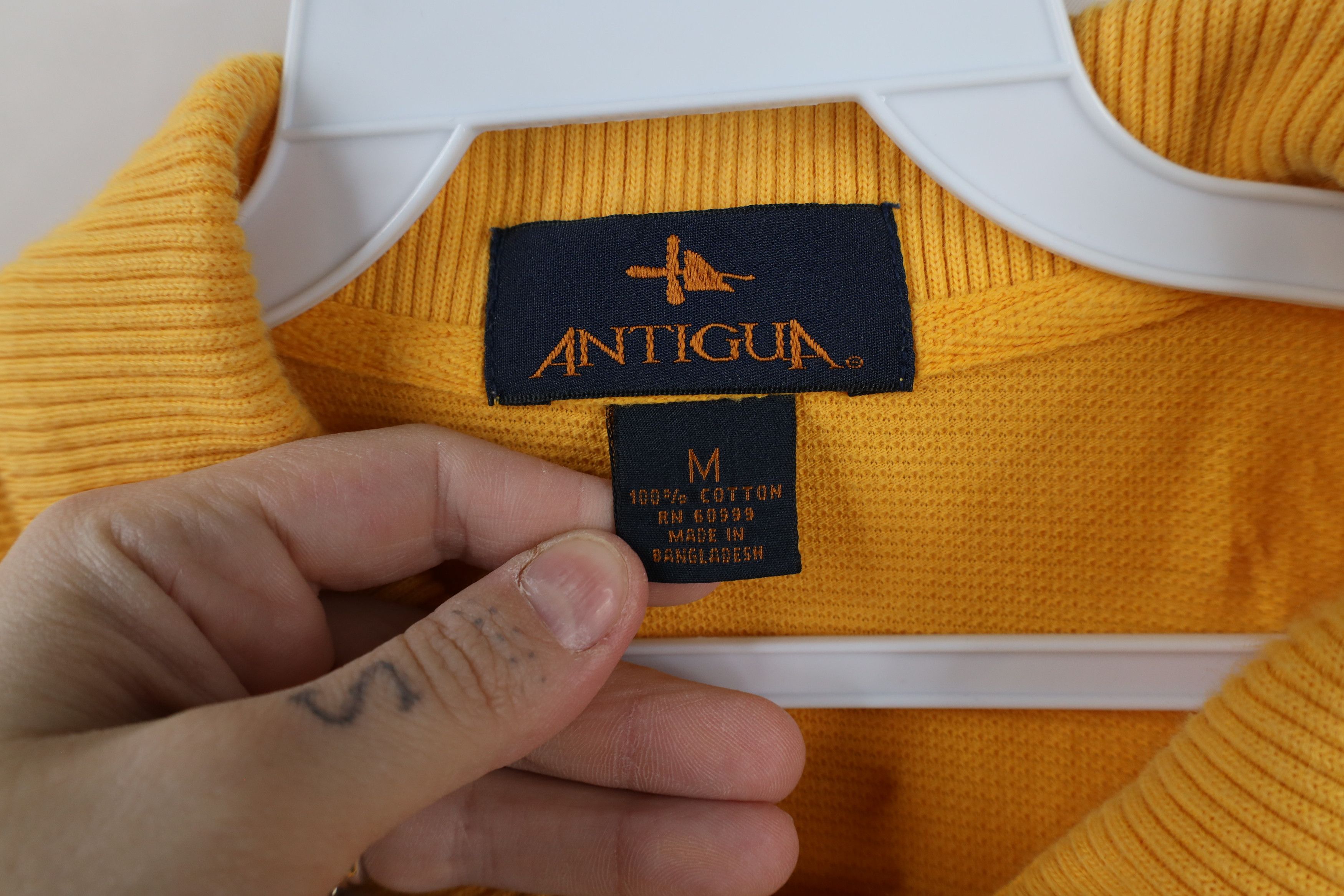 Vintage Vintage 90s University of Michigan Thermal Waffle Knit Polo Size US M / EU 48-50 / 2 - 5 Thumbnail