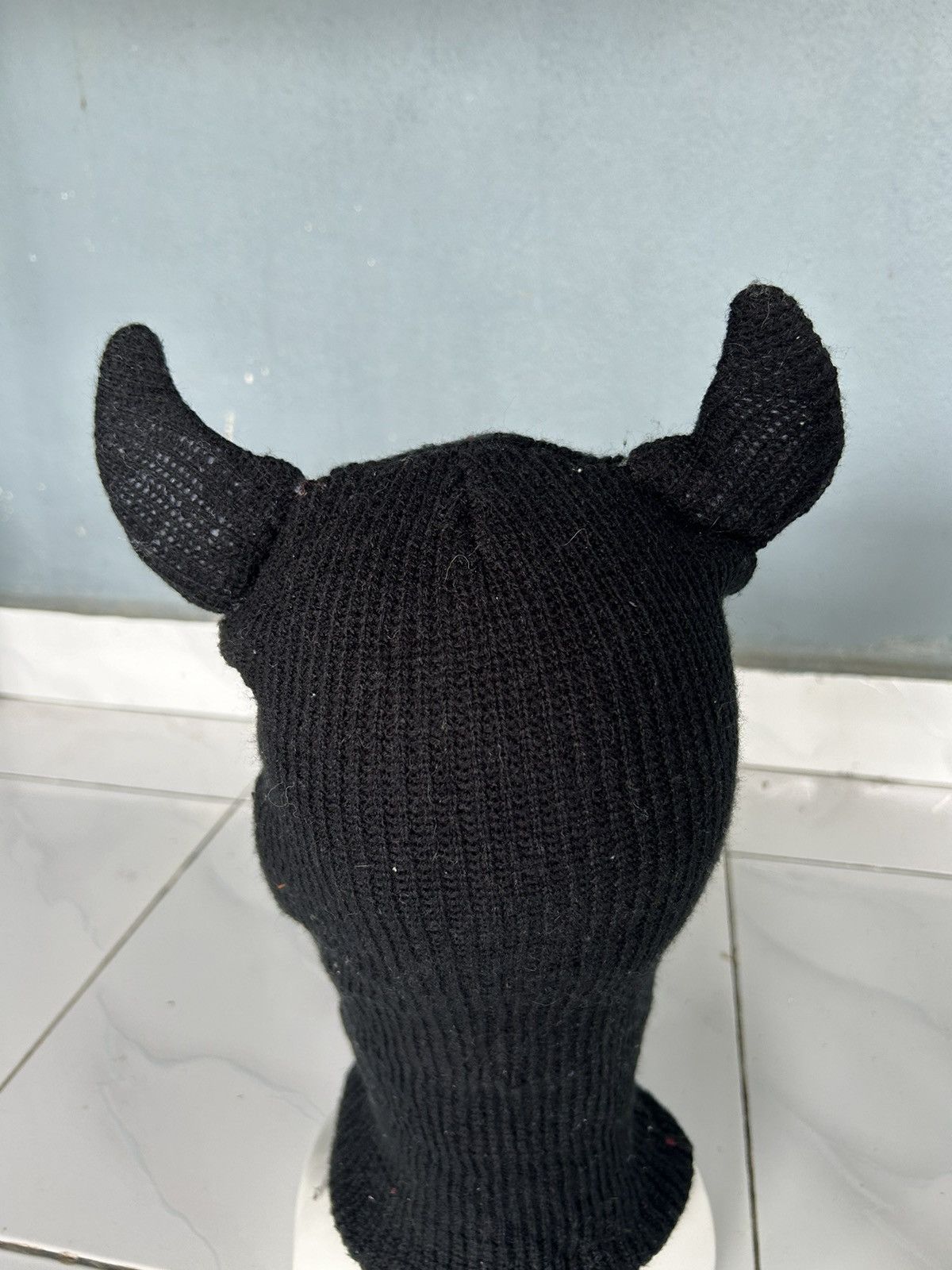 Japanese Brand × Kapital × Vintage Balaclava Masked Horn Devil Knitt Rare ☠️☠️ Size ONE SIZE - 6 Thumbnail
