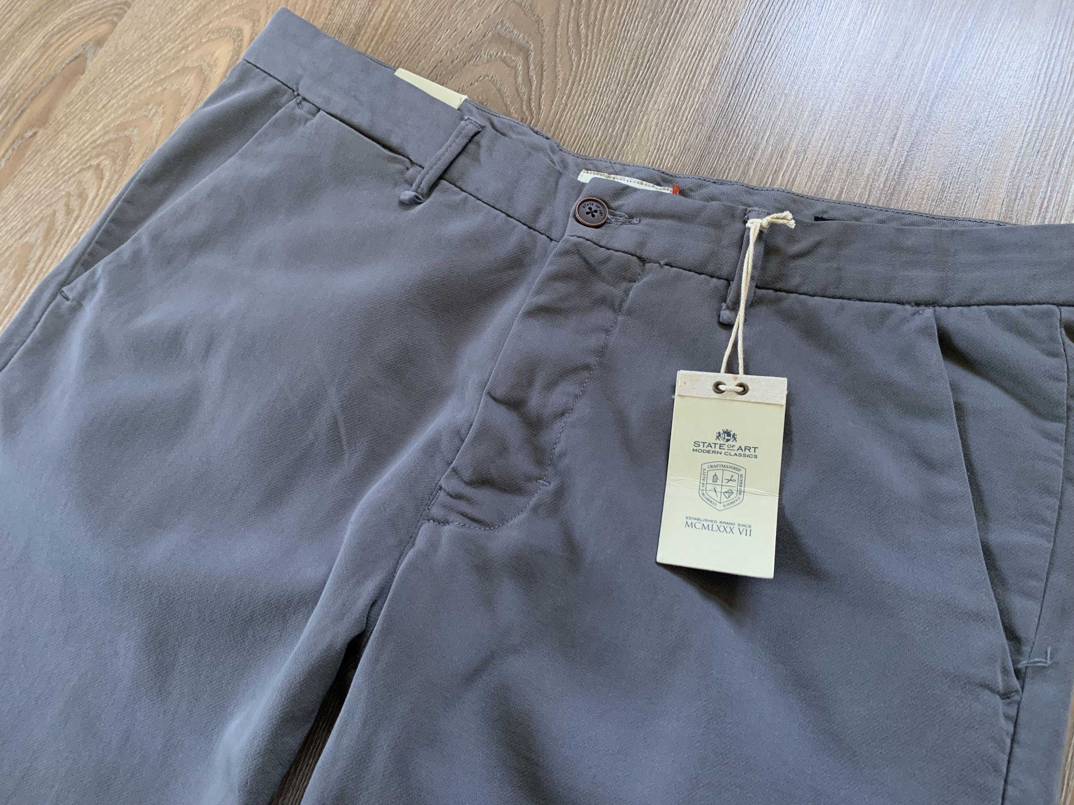 Designer State Of Art Men's Cotton Chino Pants Size US 32 / EU 48 - 4 Thumbnail
