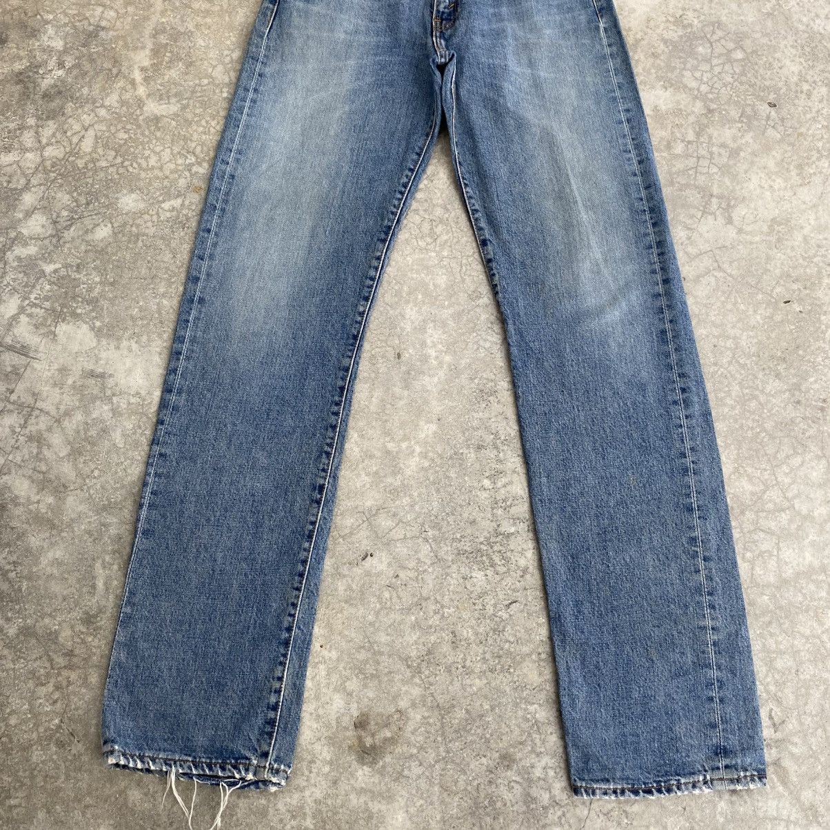 Levi's Vintage Levis 551ZXX Big E Faded Blue Selvedge LVC Jeans Size US 30 / EU 46 - 5 Thumbnail
